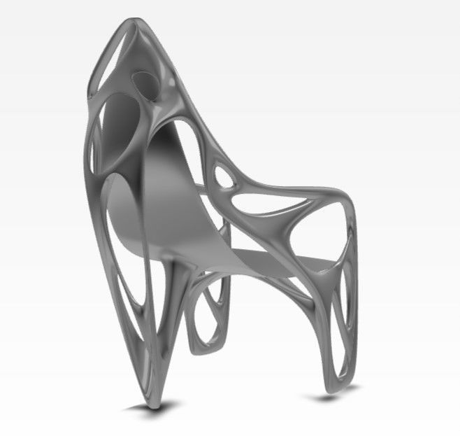 Ebone Inox Steel Chair 3D Model Low-poly 3D model_5