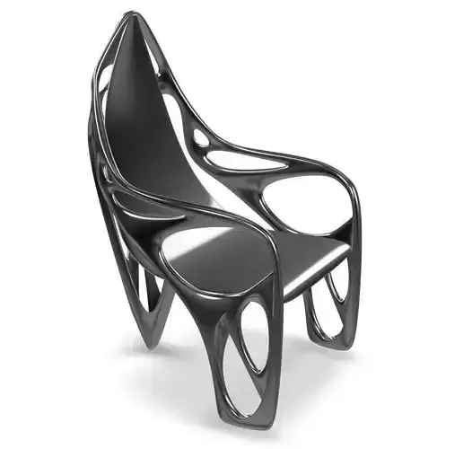 Ebone Inox Steel Chair 3D Model Low-poly 3D model