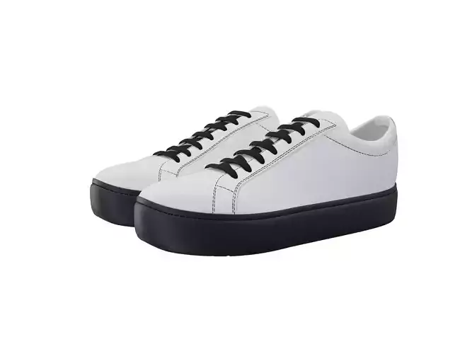 Black and white sneakers