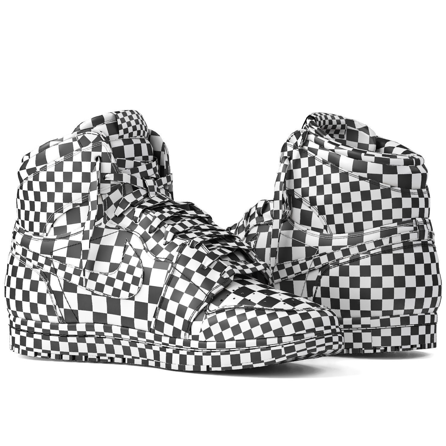 air jordan 1 retro high pine green 3D model_6