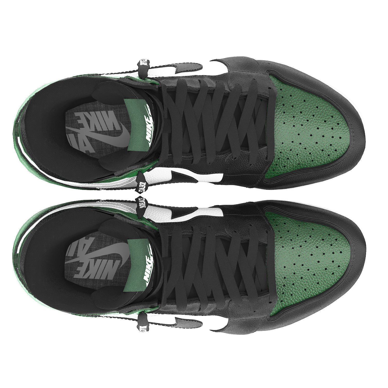 air jordan 1 retro high pine green 3D model_4