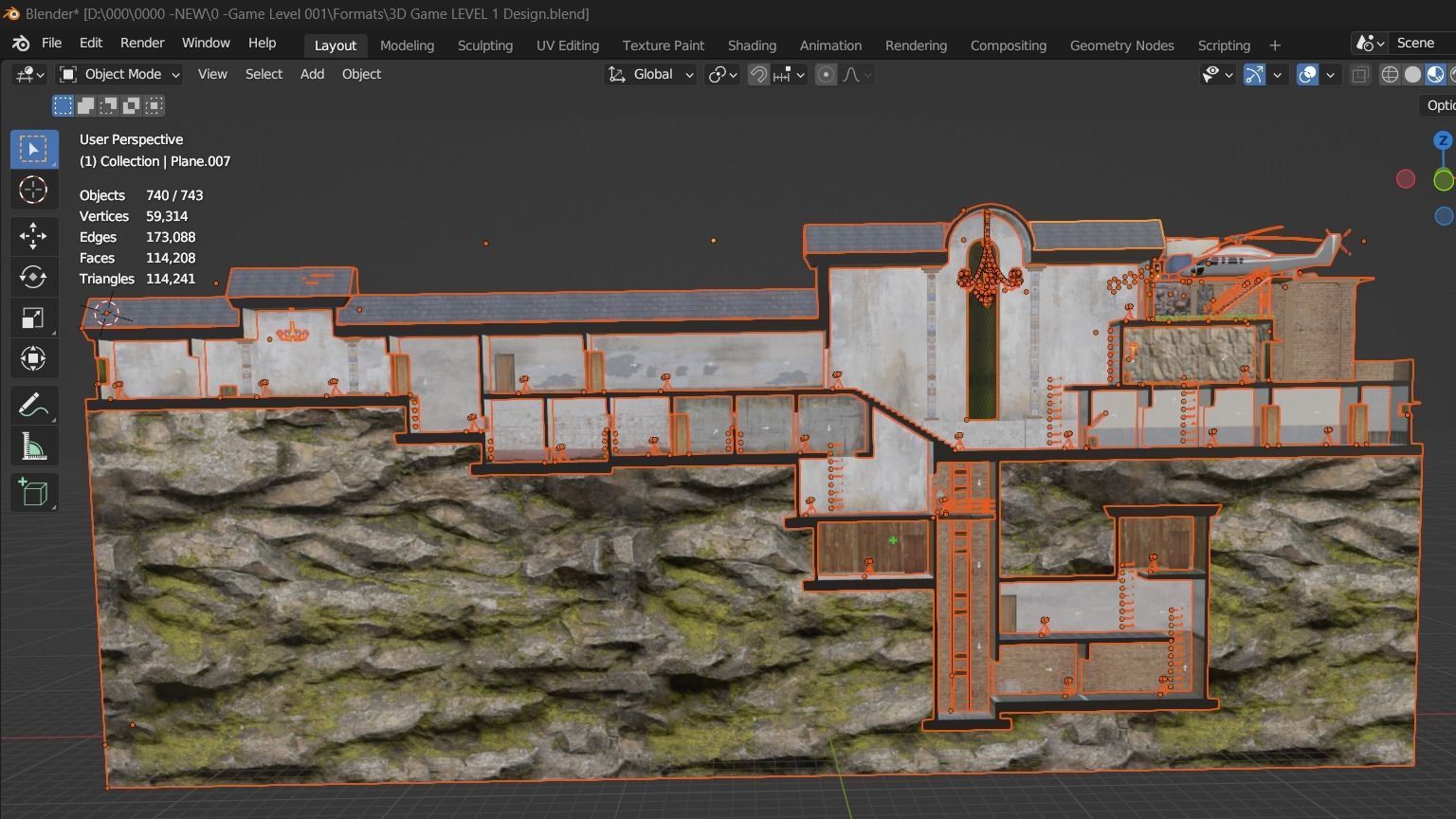 Level Design Low-poly 3D model_13