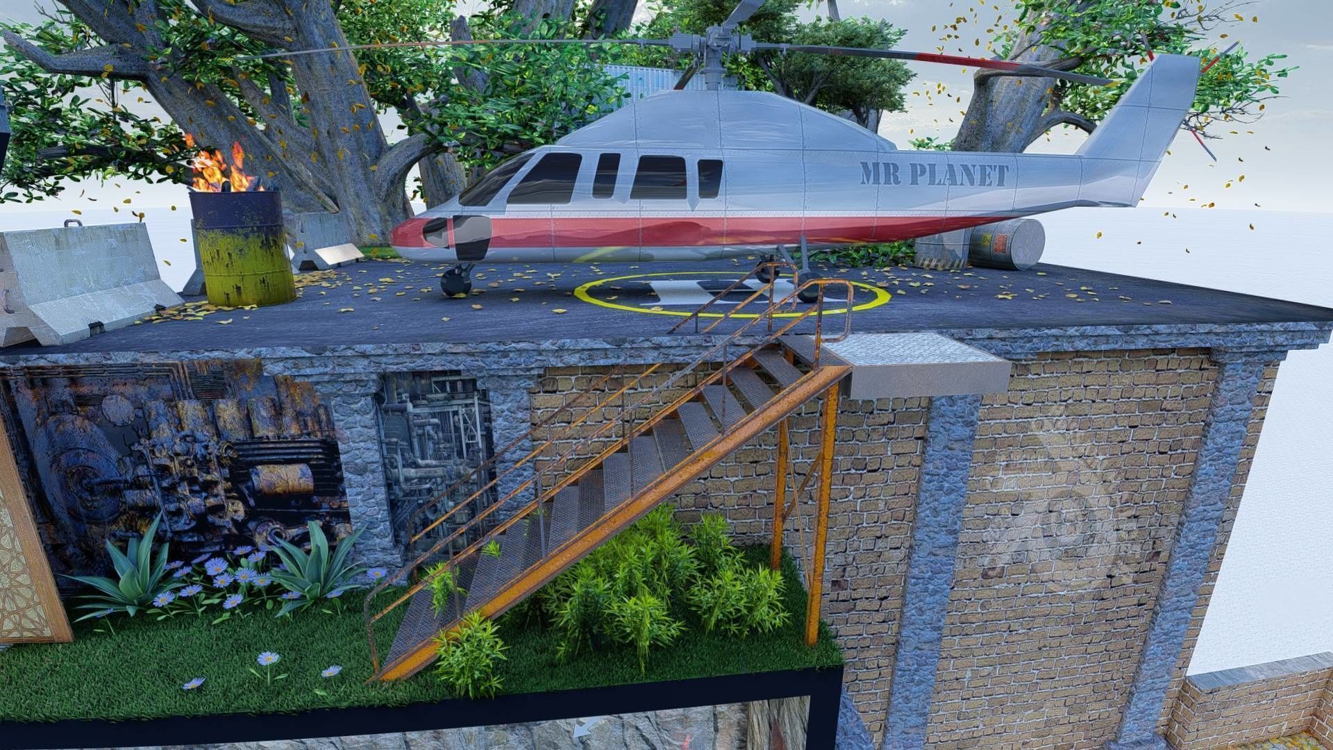 Level Design Low-poly 3D model_10