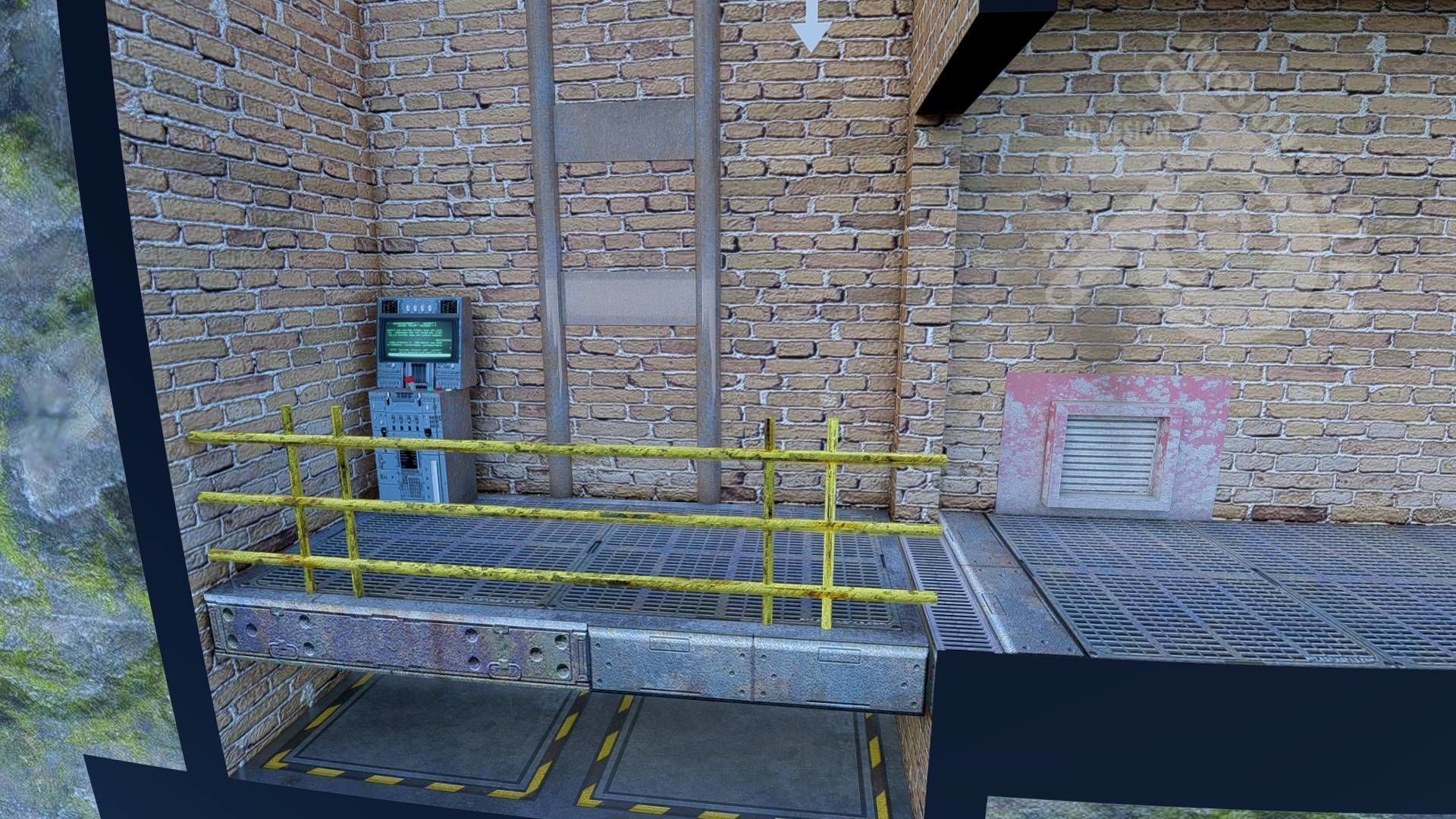 Level Design Low-poly 3D model_6