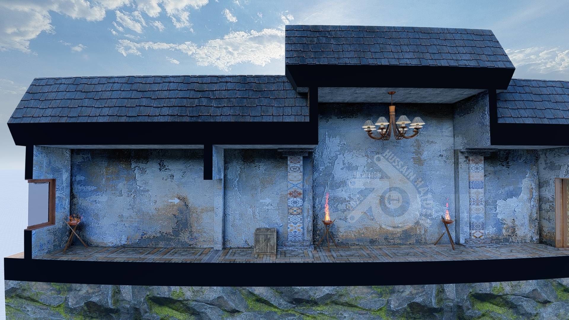 Level Design Low-poly 3D model_2