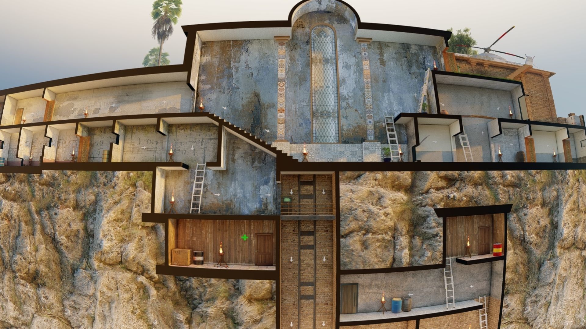 Level Design Low-poly 3D model_12