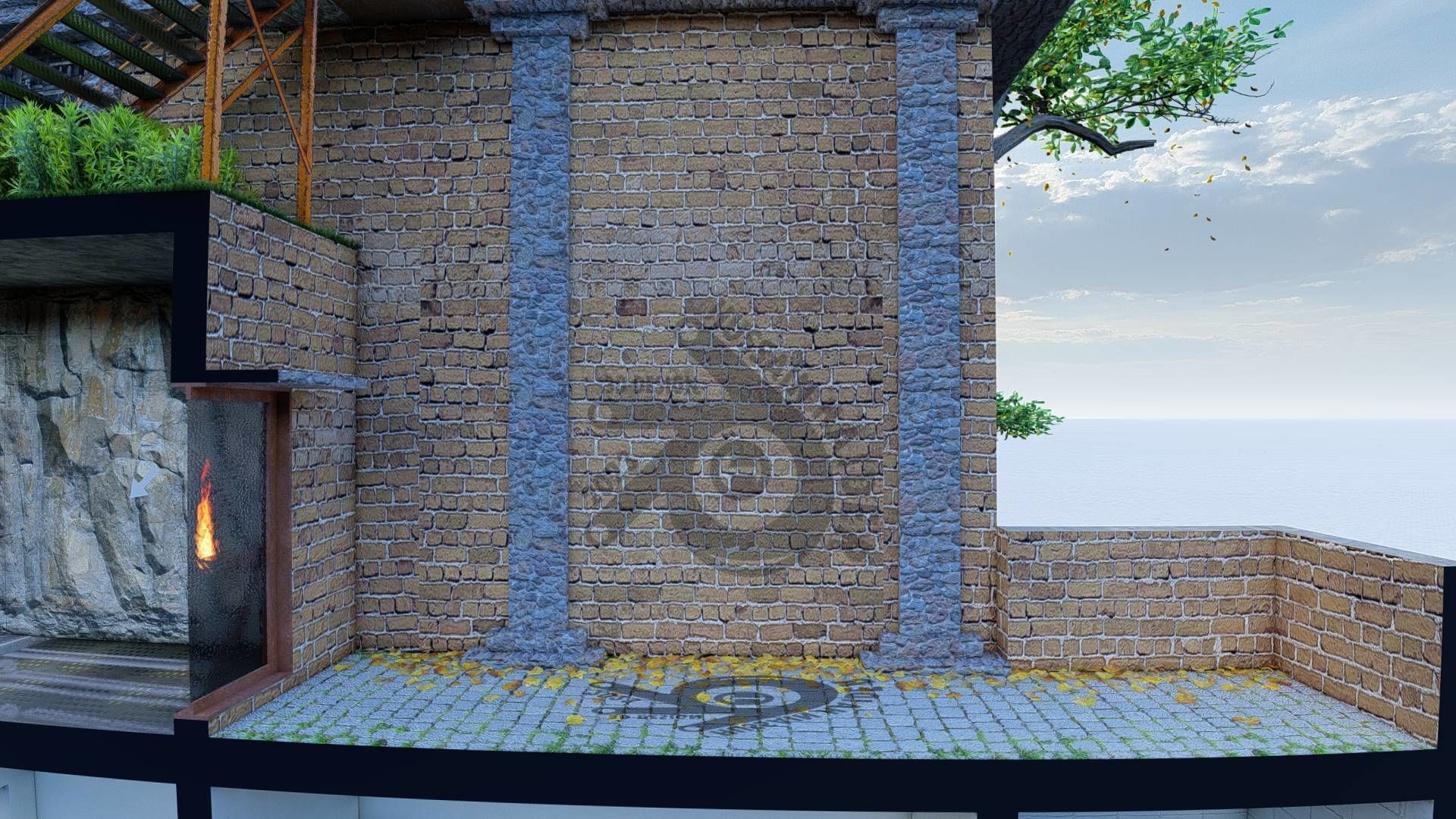 Level Design Low-poly 3D model_11