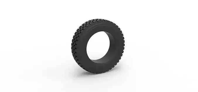 Semi truck tire 7 Scale 1 to 25 3D print model