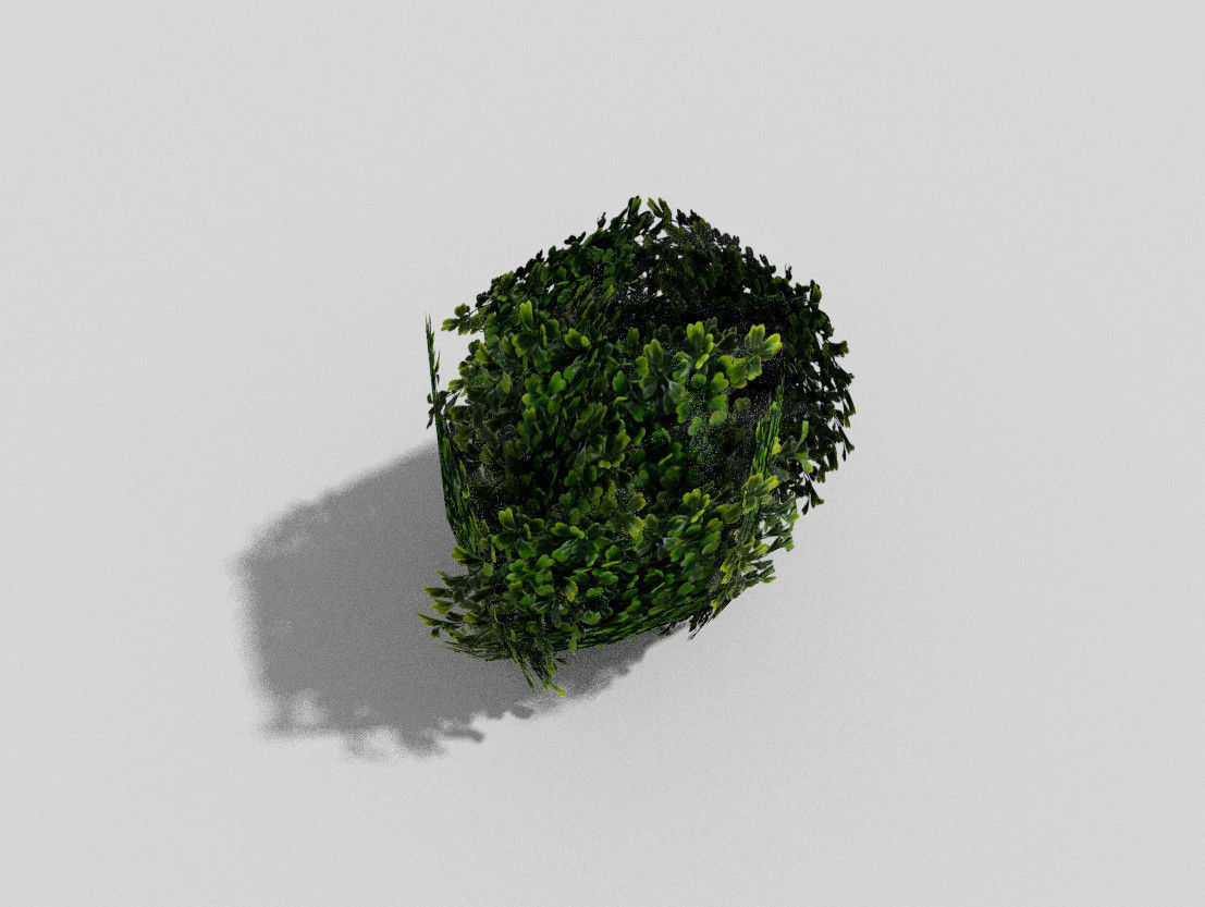 low poly shrub bush Low-poly 3D model_3