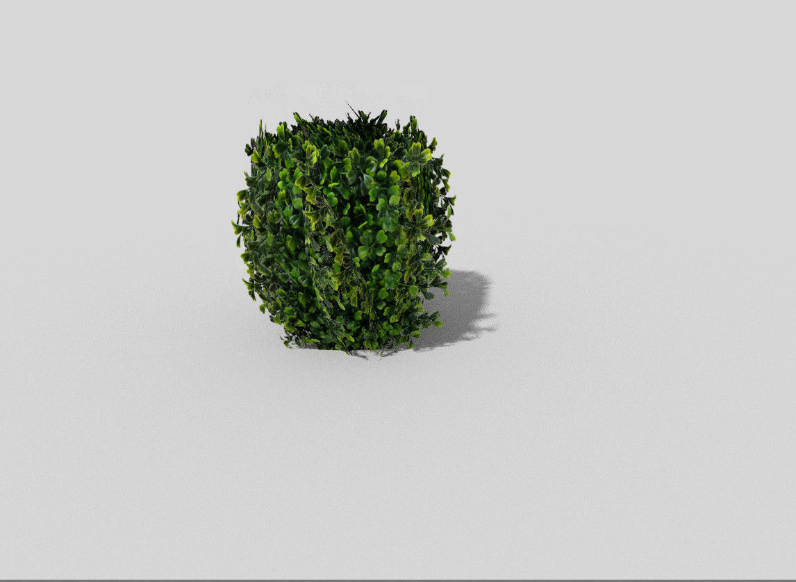 low poly shrub bush Low-poly 3D model_2
