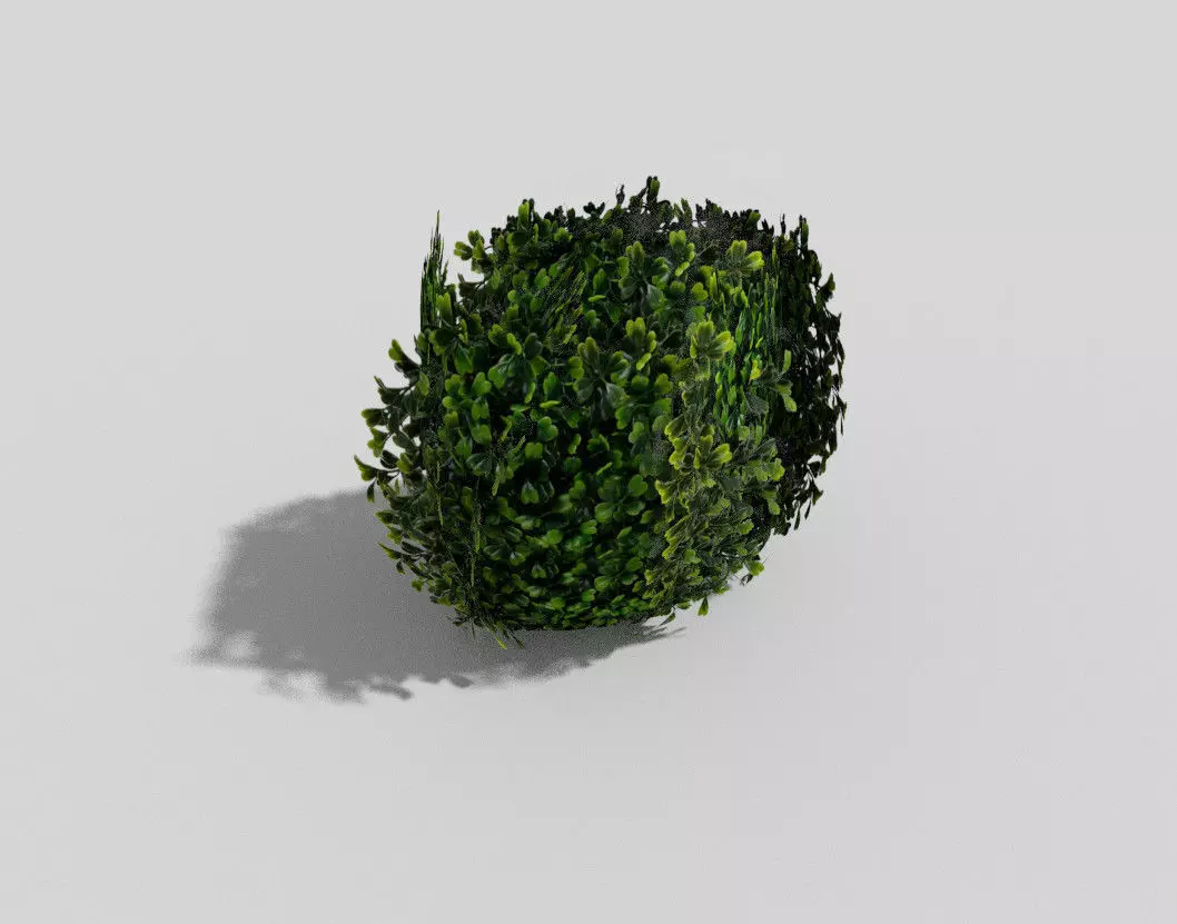 low poly shrub bush Low-poly 3D model_0