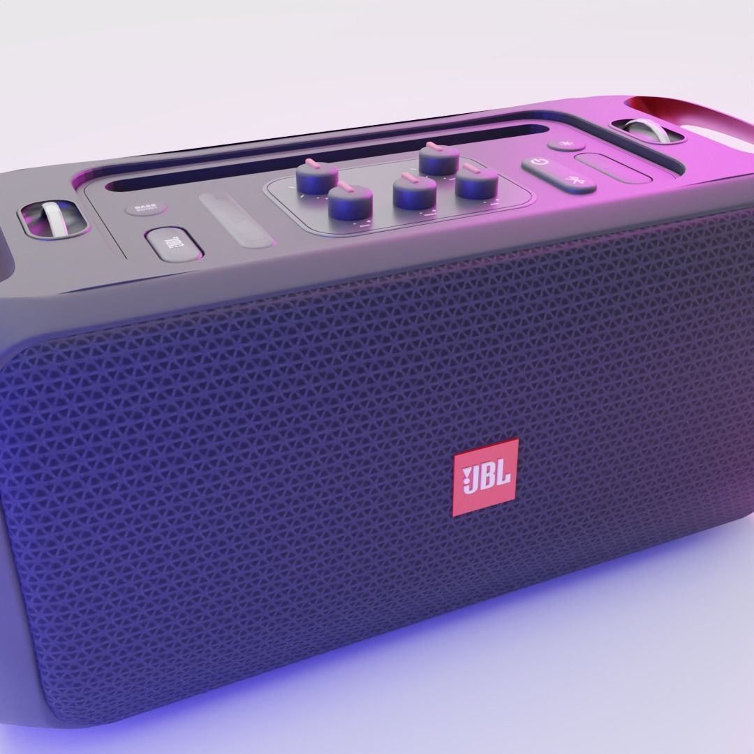 JBL PARTYBOX GO Low-poly 3D model_8