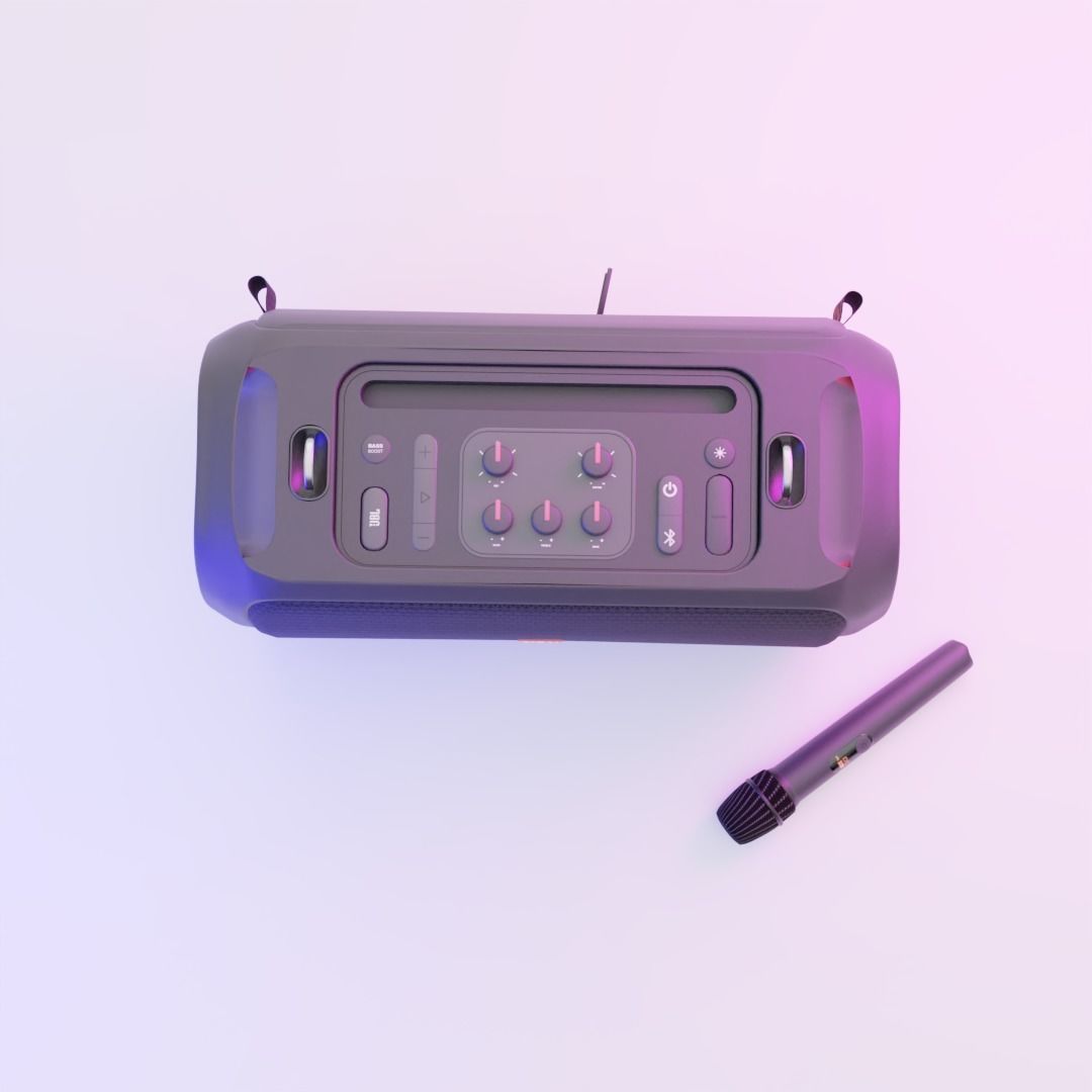 JBL PARTYBOX GO Low-poly 3D model_3