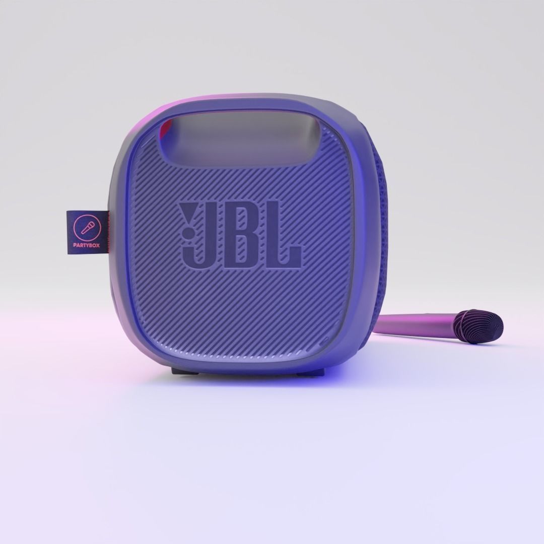 JBL PARTYBOX GO Low-poly 3D model_5