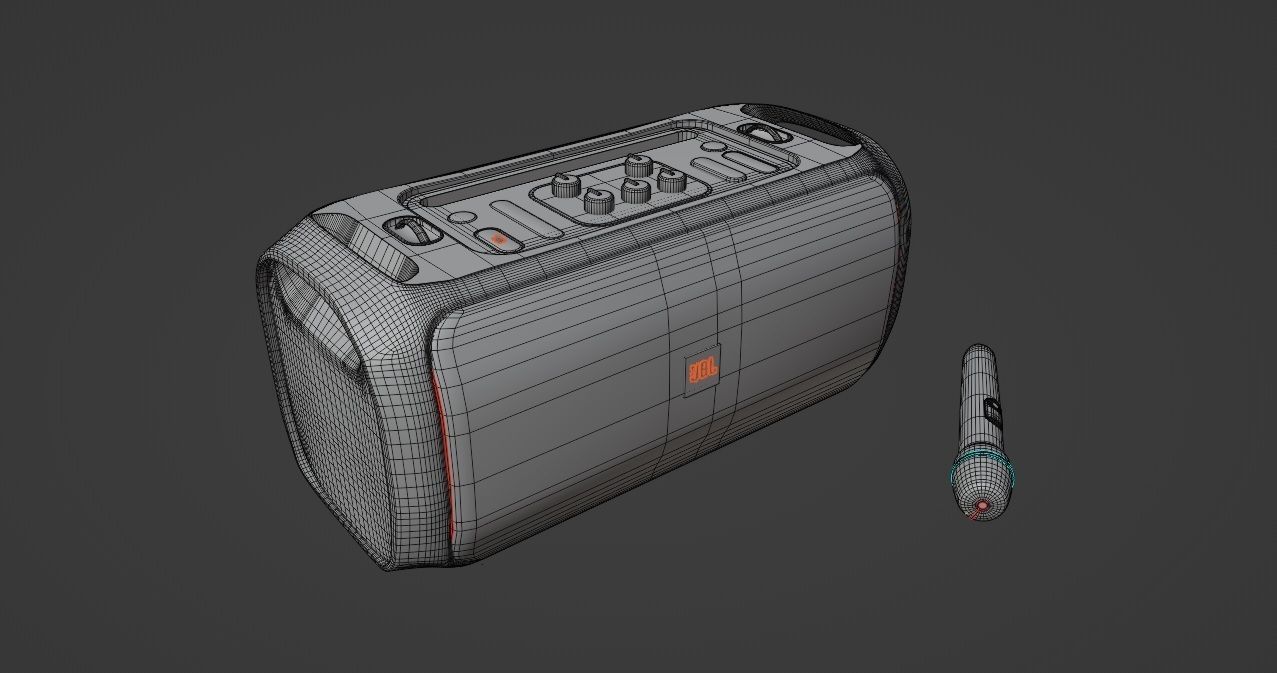 JBL PARTYBOX GO Low-poly 3D model_12