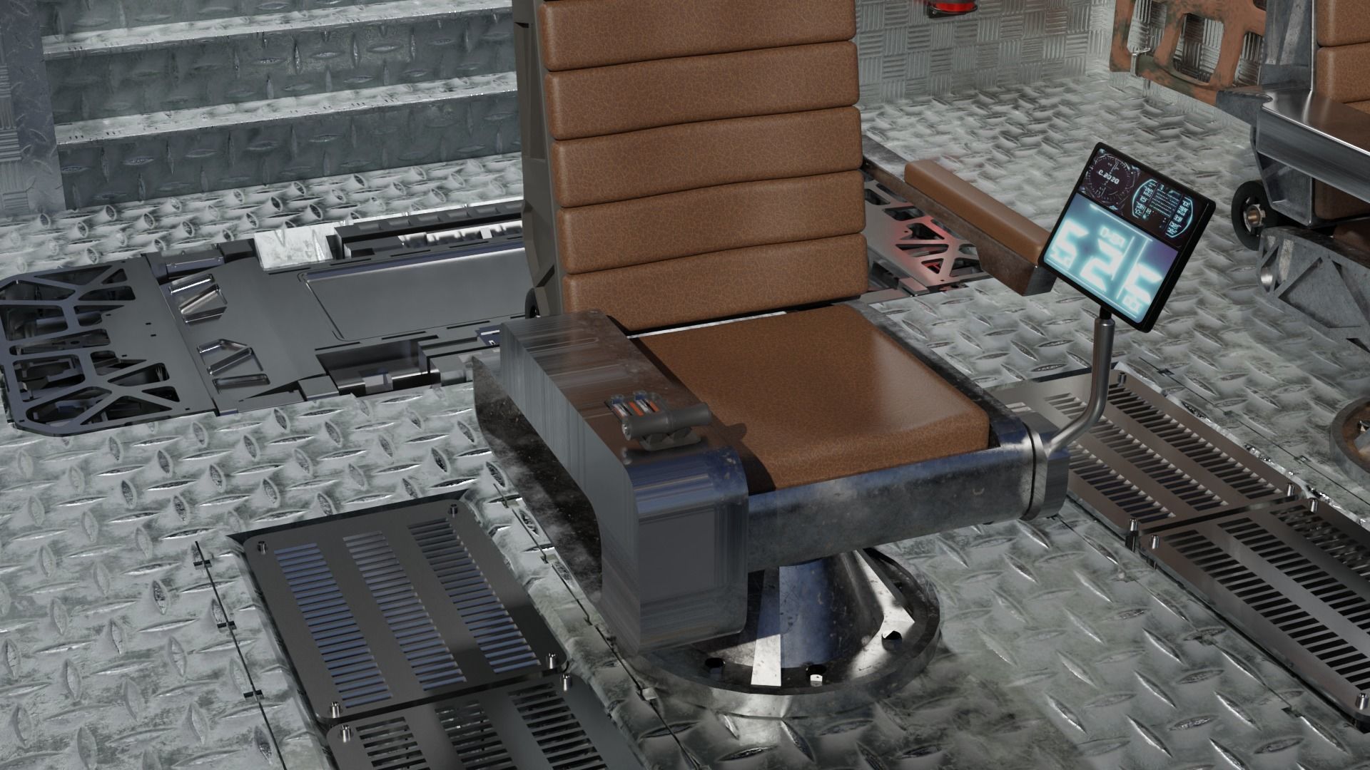 scifi helicopter 3D model_7