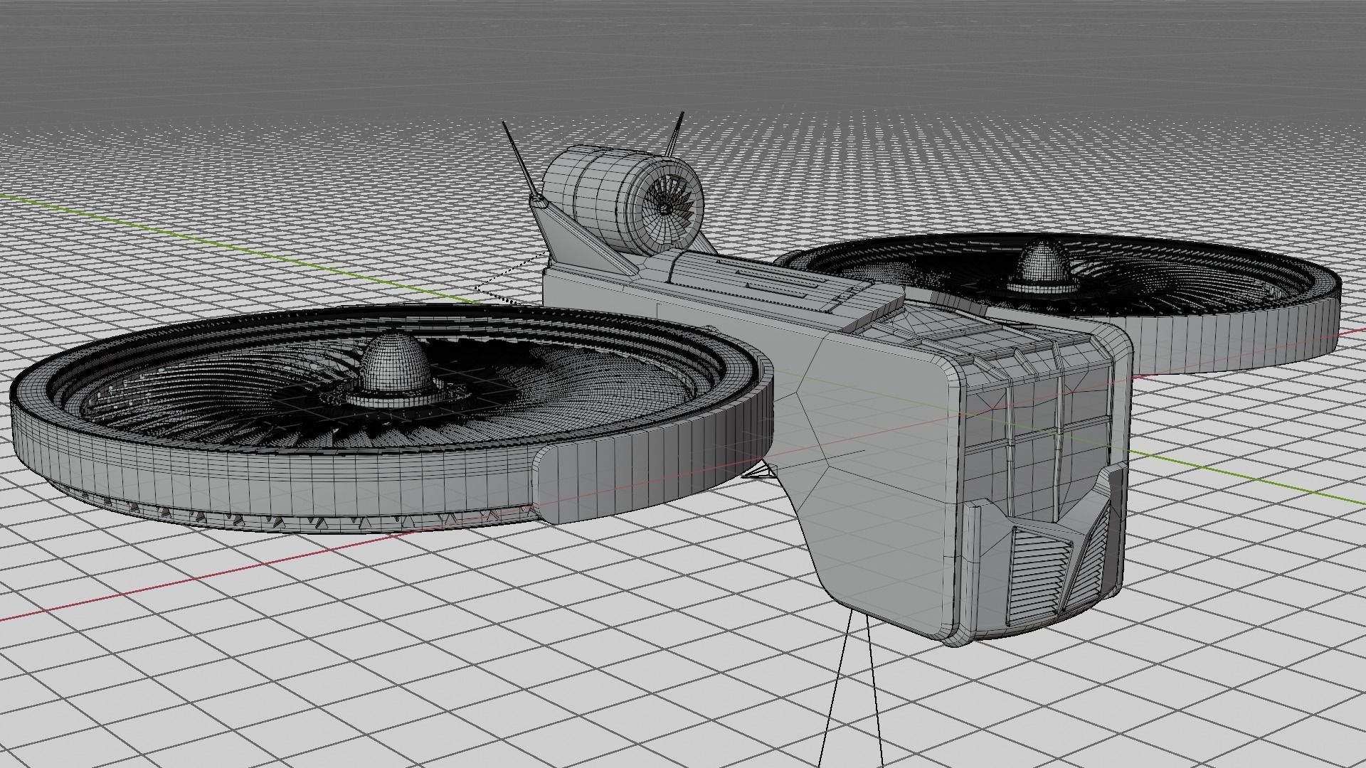 scifi helicopter 3D model_11