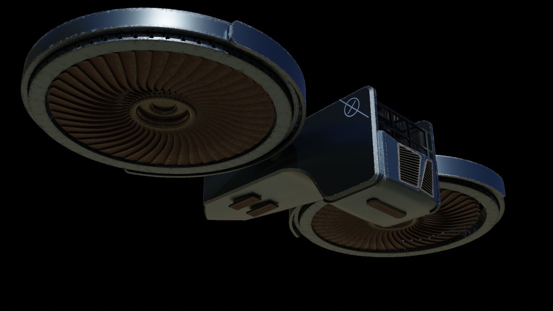 scifi helicopter 3D model_2