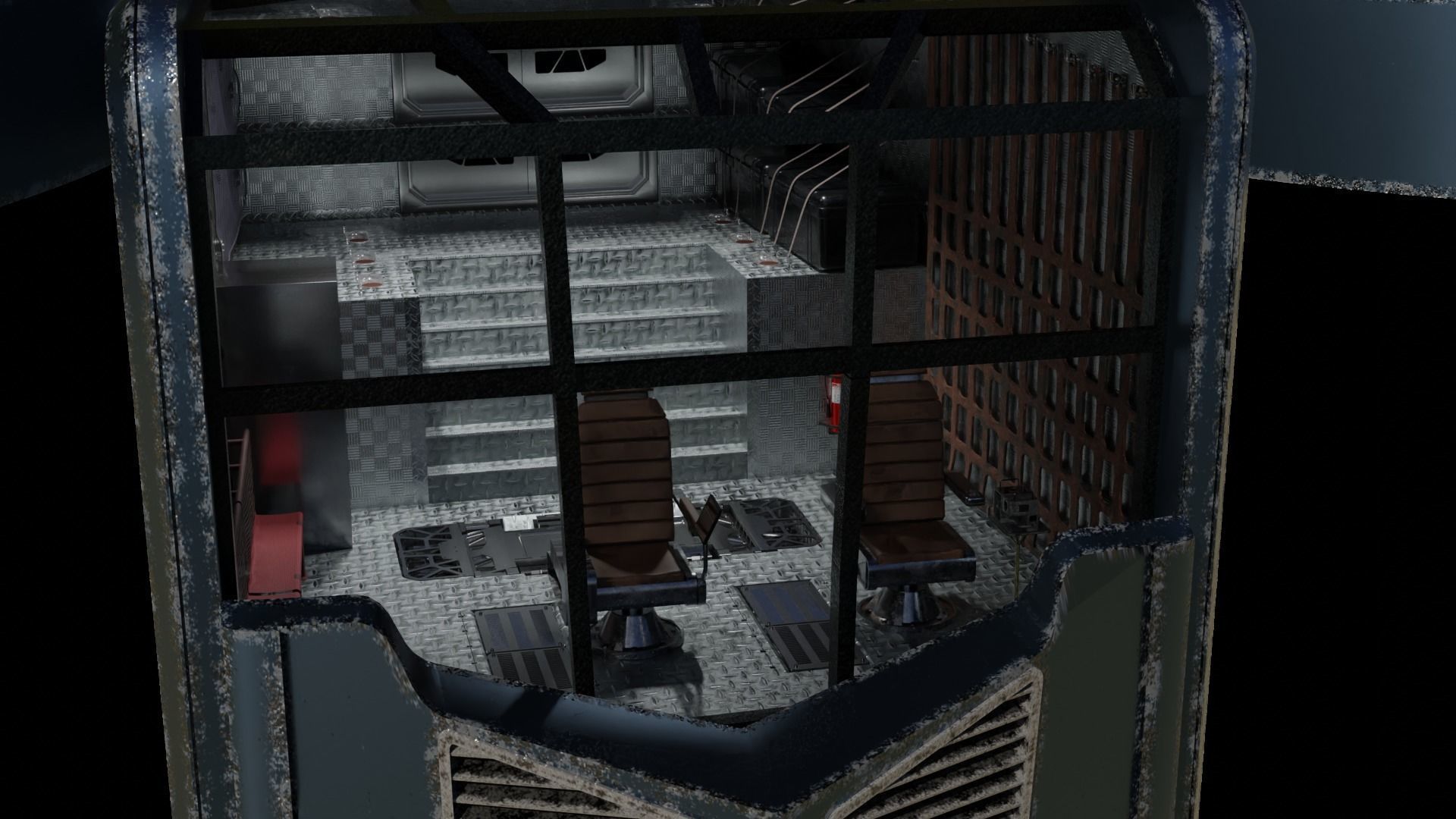 scifi helicopter 3D model_4