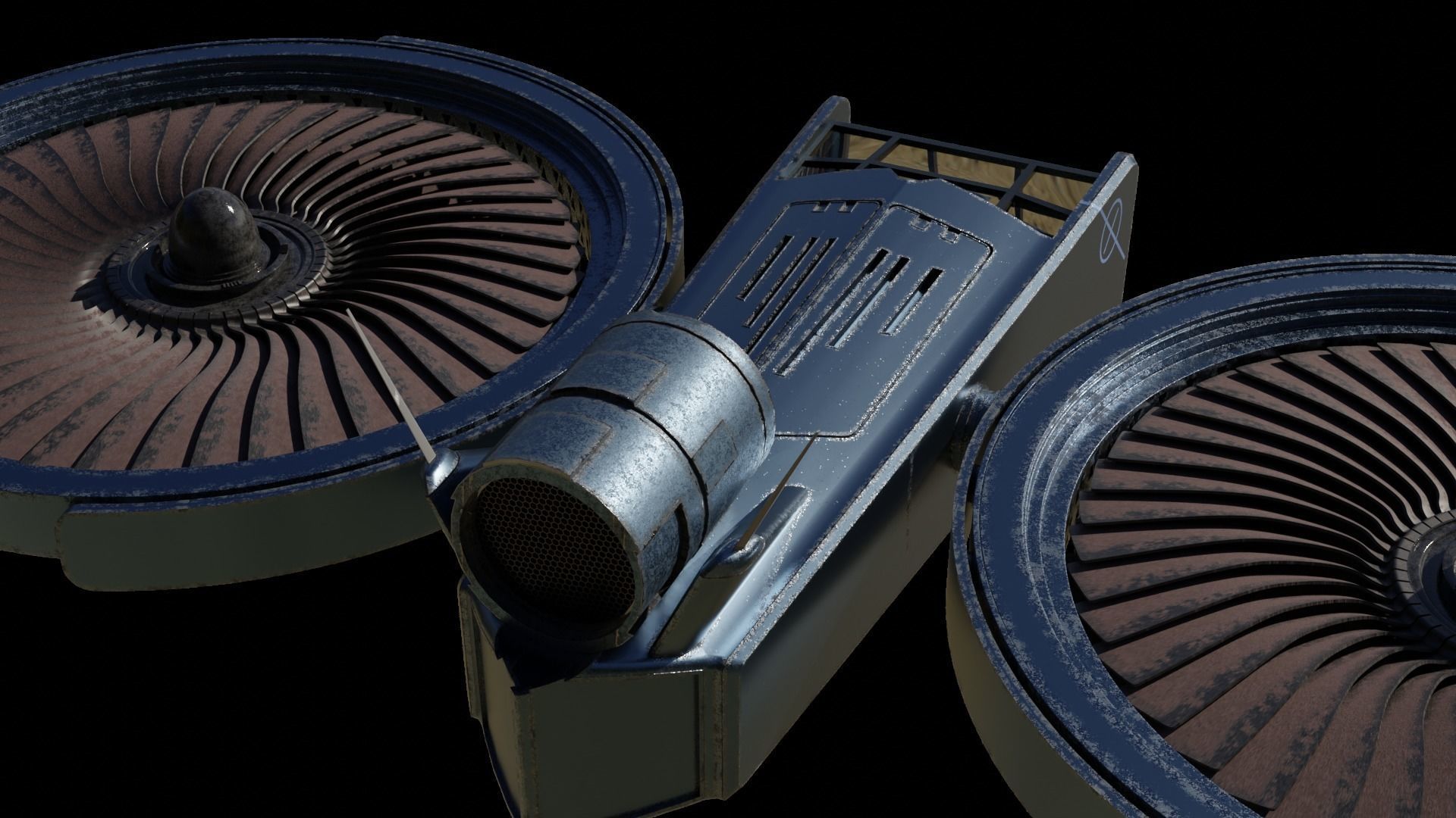 scifi helicopter 3D model_3