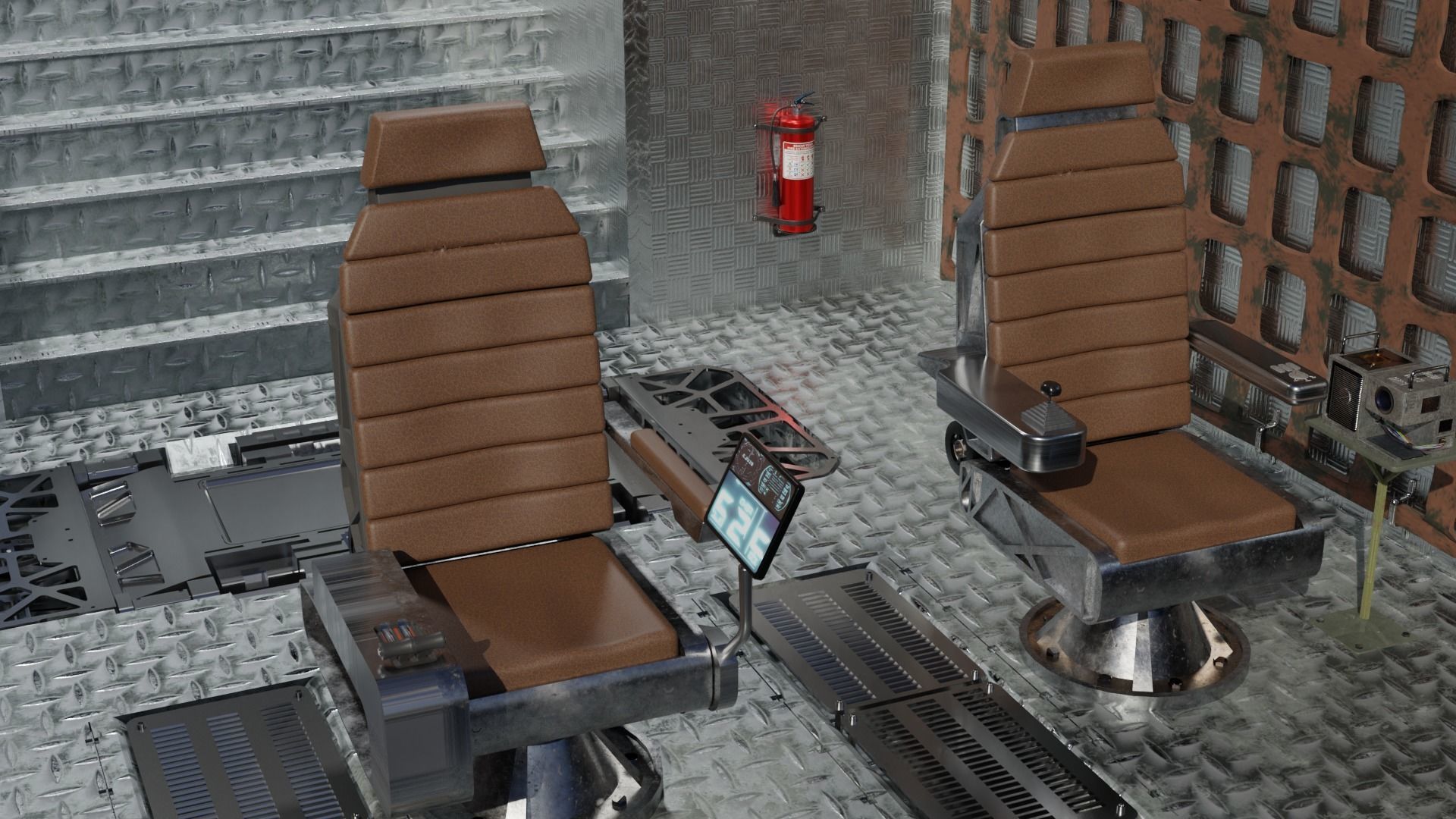 scifi helicopter 3D model_5