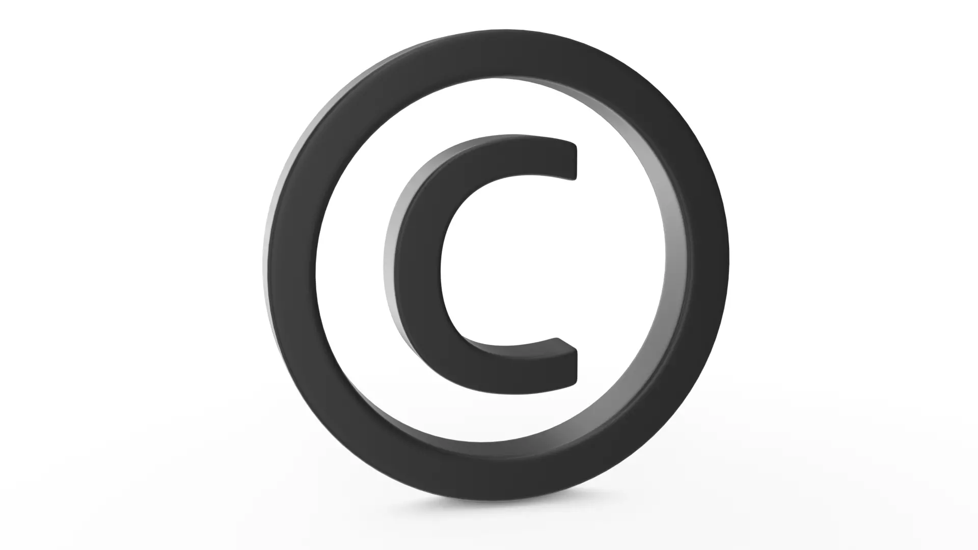 Copyright Symbol Free low-poly 3D model_0