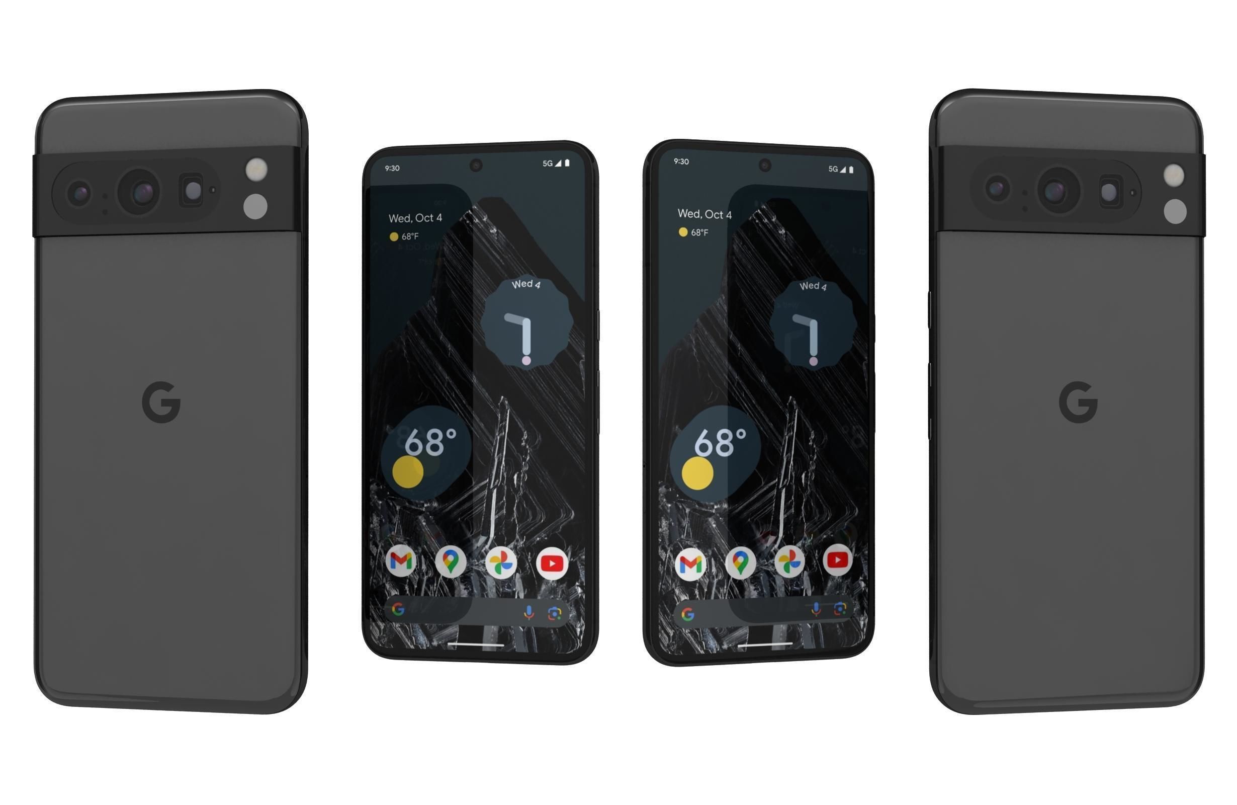Google Pixel 8 Pro Obsidian Black 3D model_4