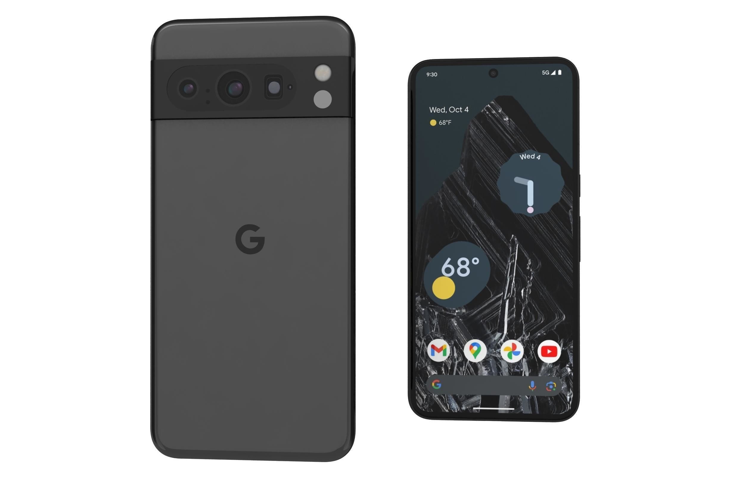 Google Pixel 8 Pro Obsidian Black 3D model_14