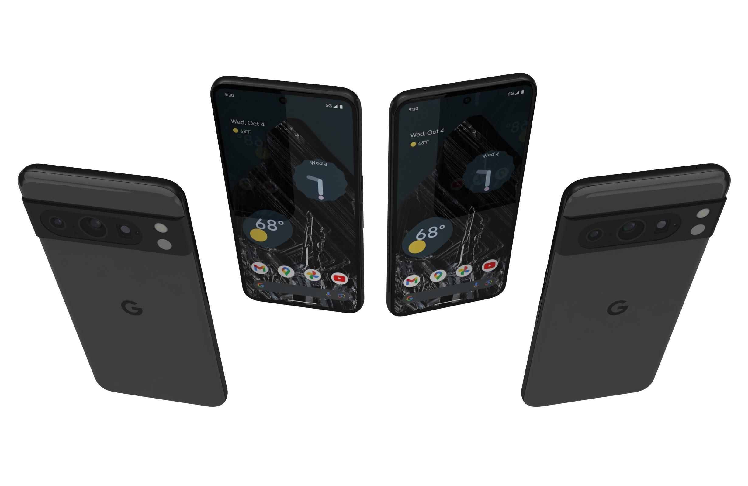 Google Pixel 8 Pro Obsidian Black 3D model_3