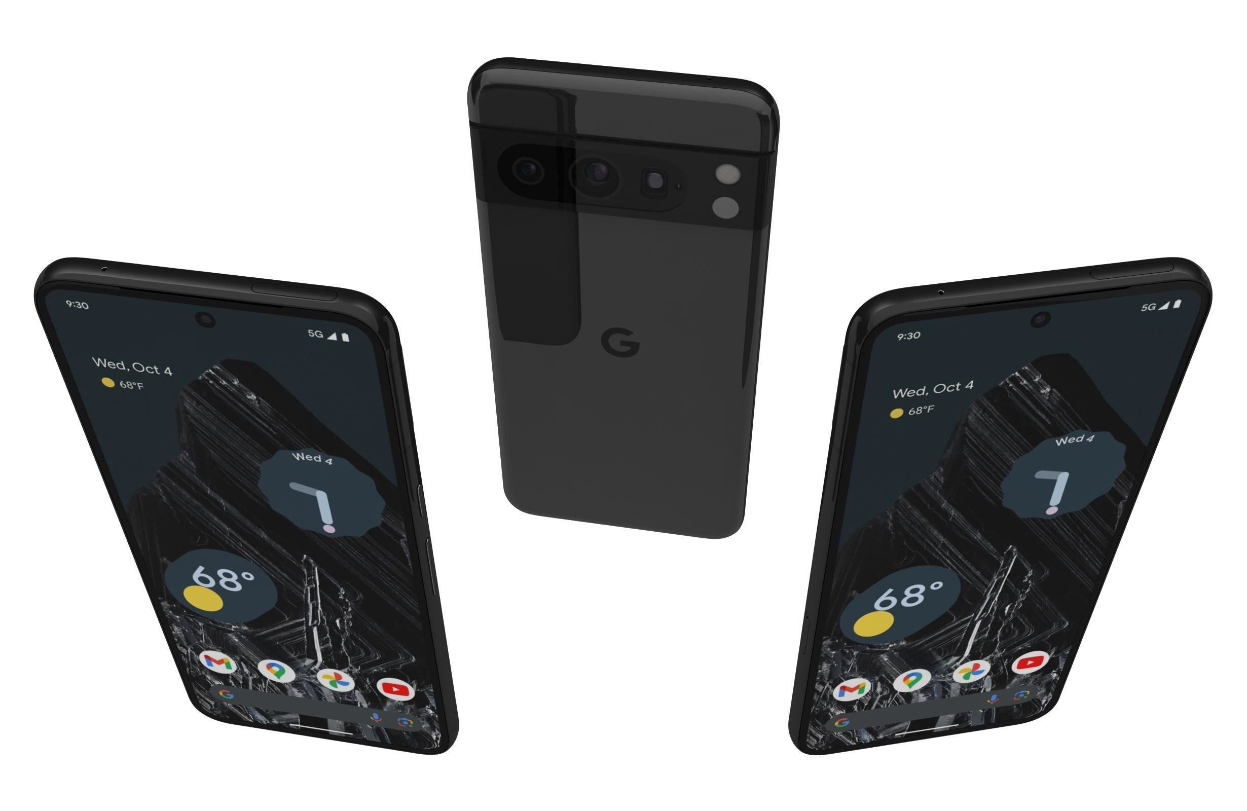 Google Pixel 8 Pro Obsidian Black 3D model_1
