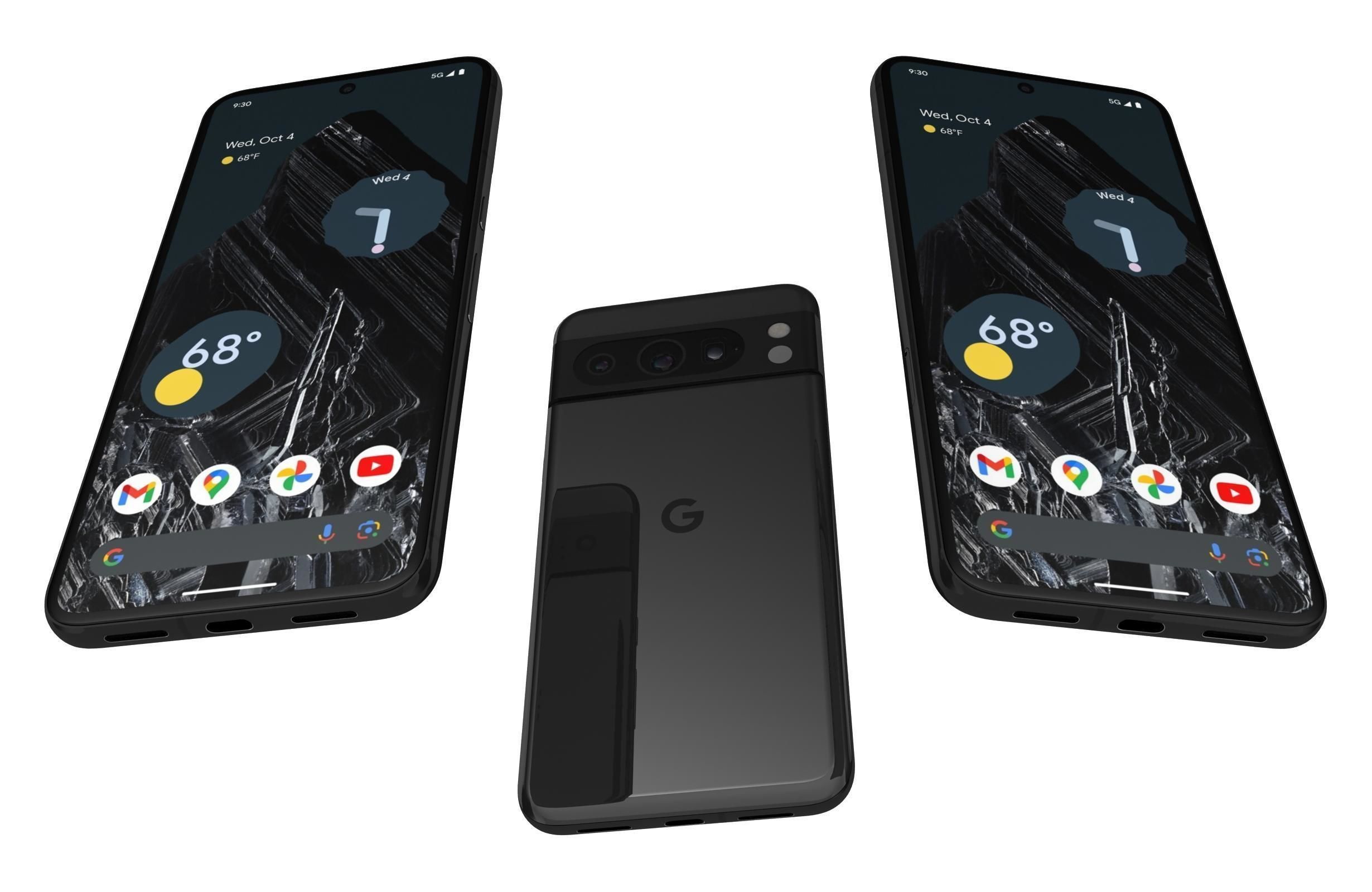 Google Pixel 8 Pro Obsidian Black 3D model_2