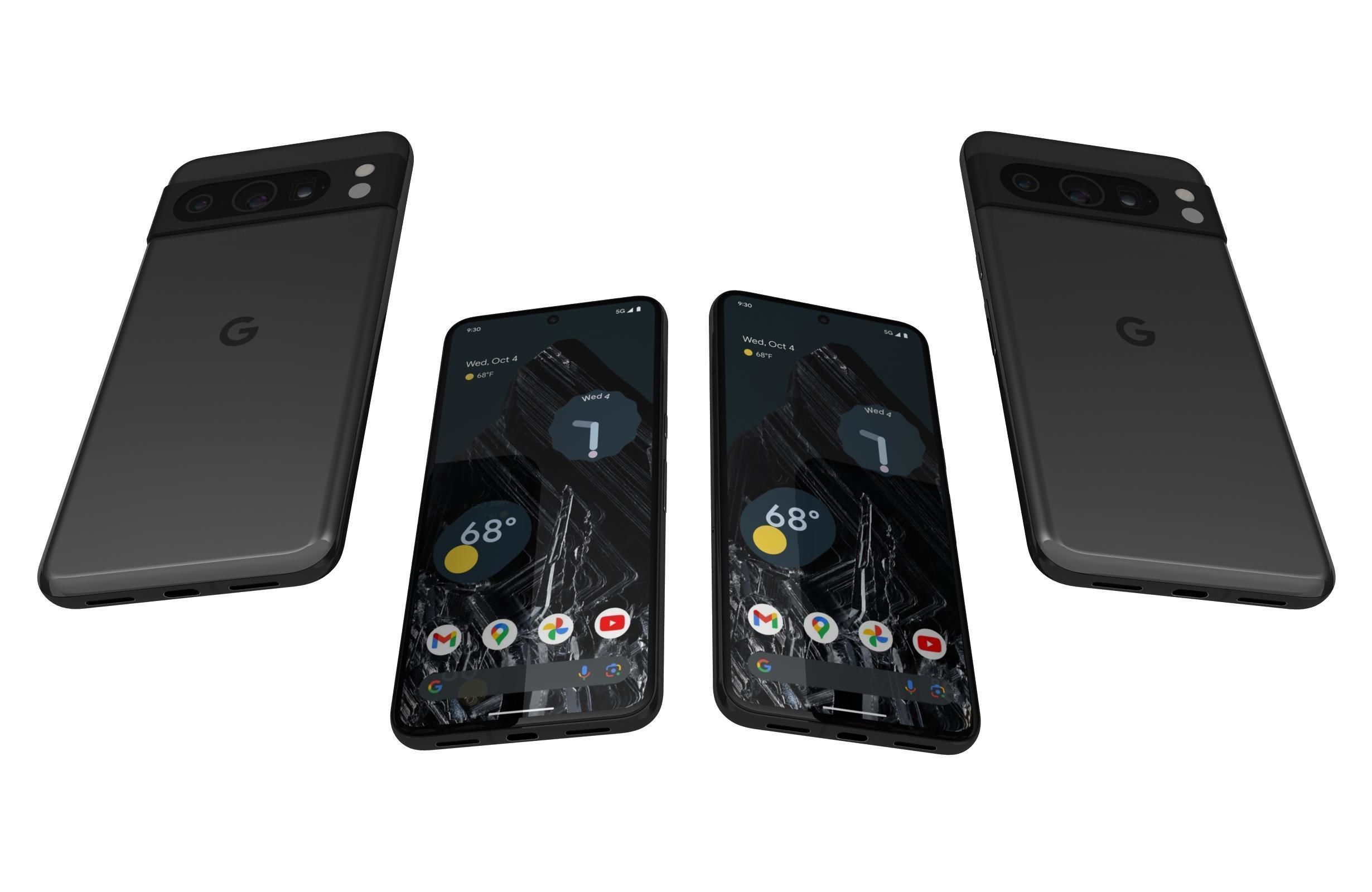 Google Pixel 8 Pro Obsidian Black 3D model_5