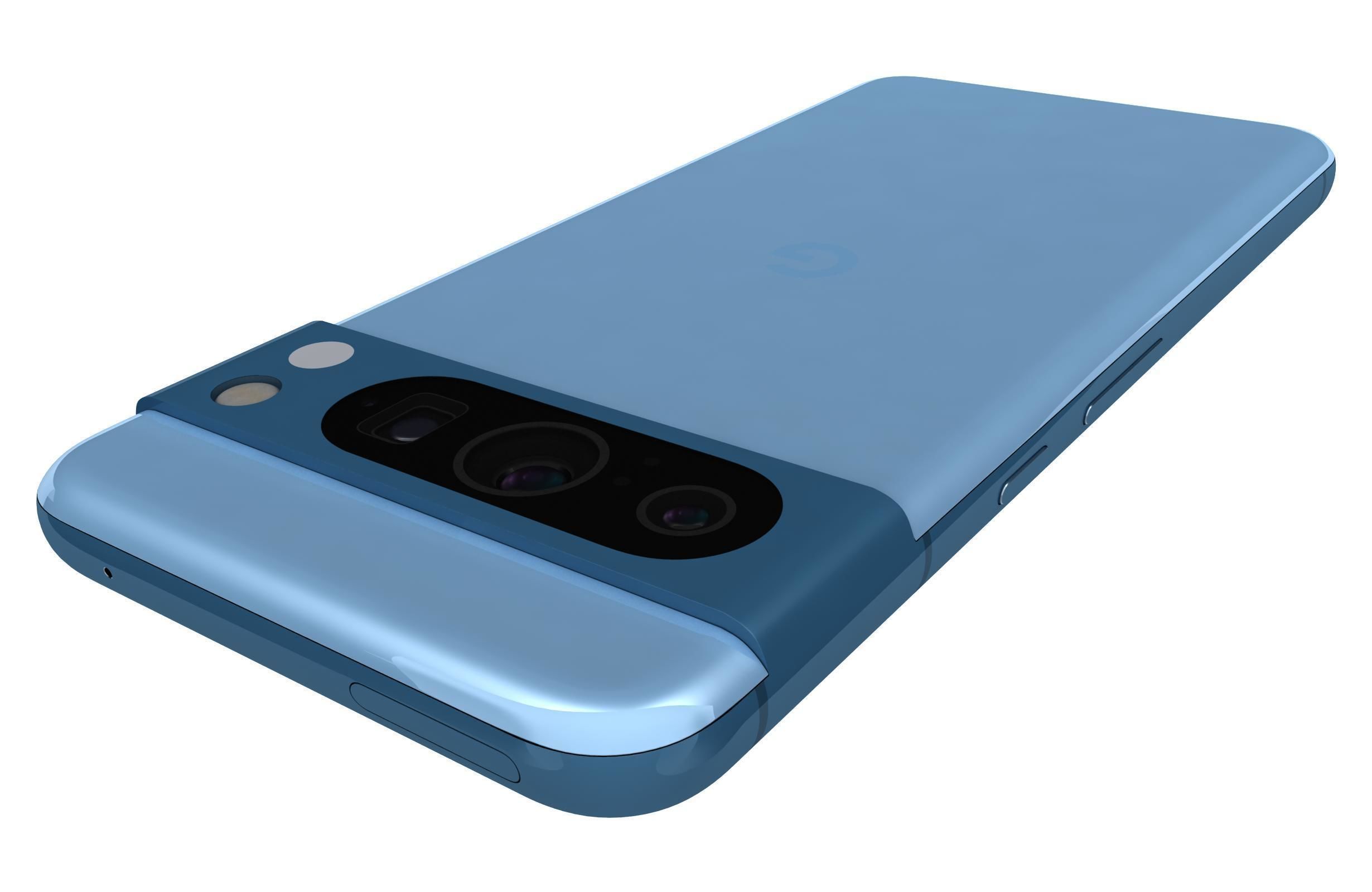 Google Pixel 8 Pro Sky Blue 3D model_12