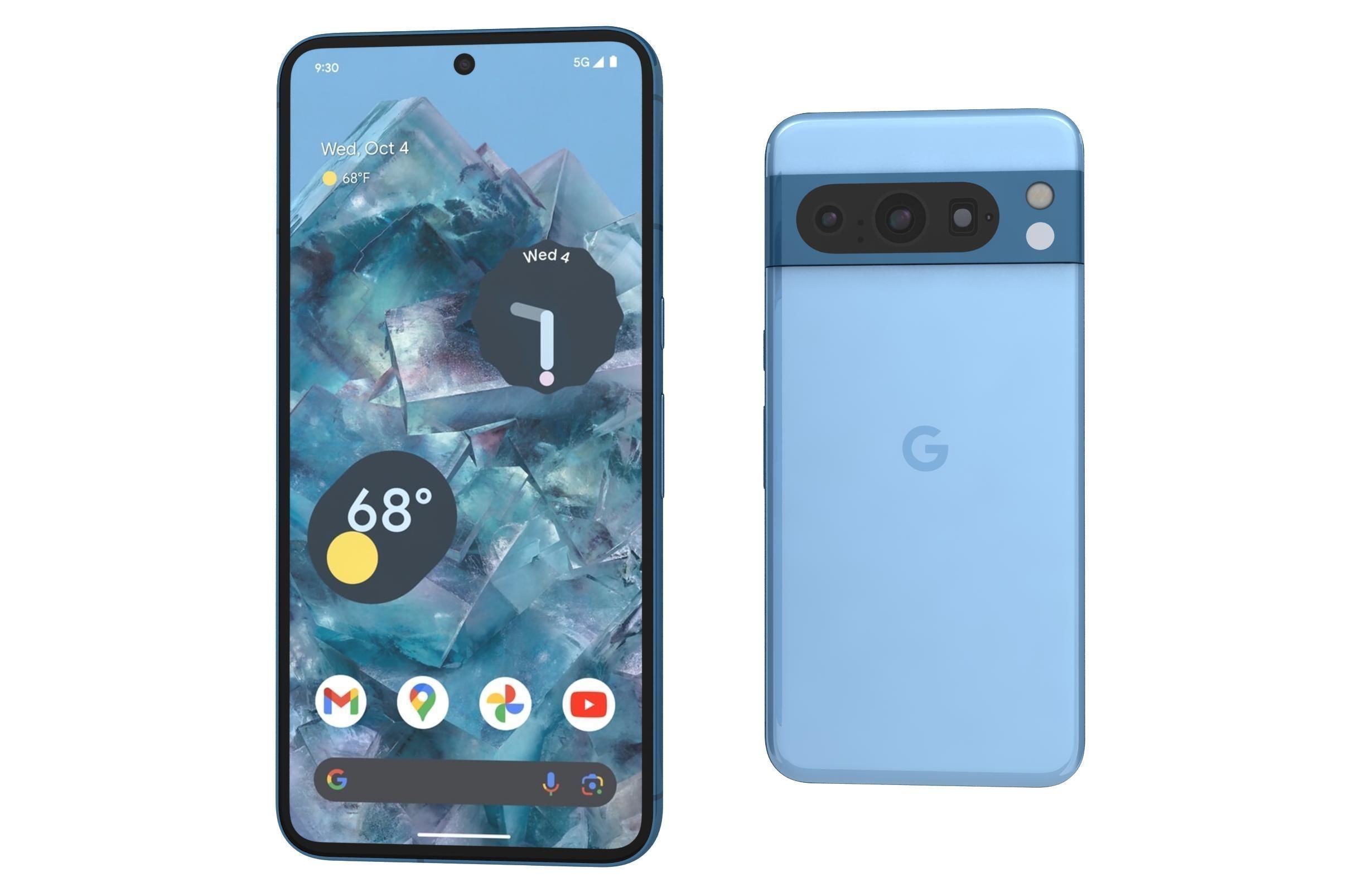 Google Pixel 8 Pro Sky Blue 3D model_7