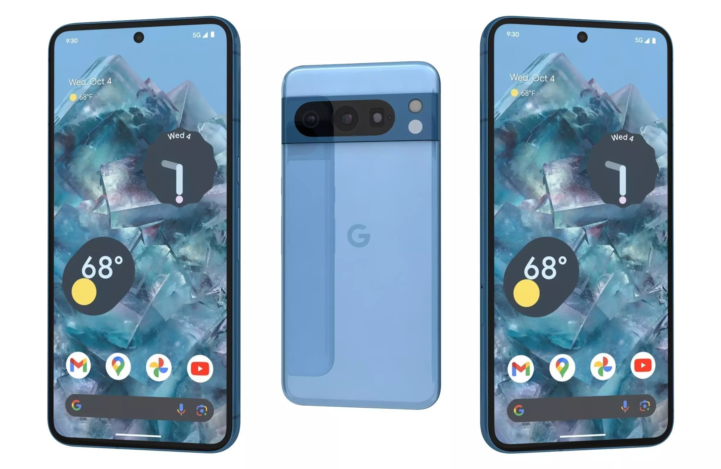 Google Pixel 8 Pro Sky Blue 3D model_0