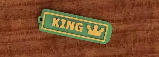 Royal Wordplay Backpack Charm Be the King of Style