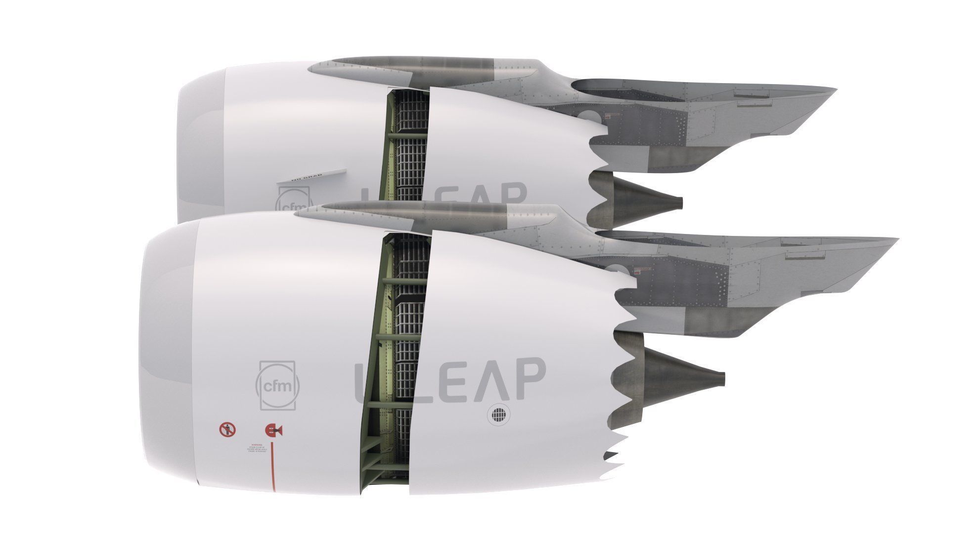 Jet Engine CFM LEAP 3D model_4