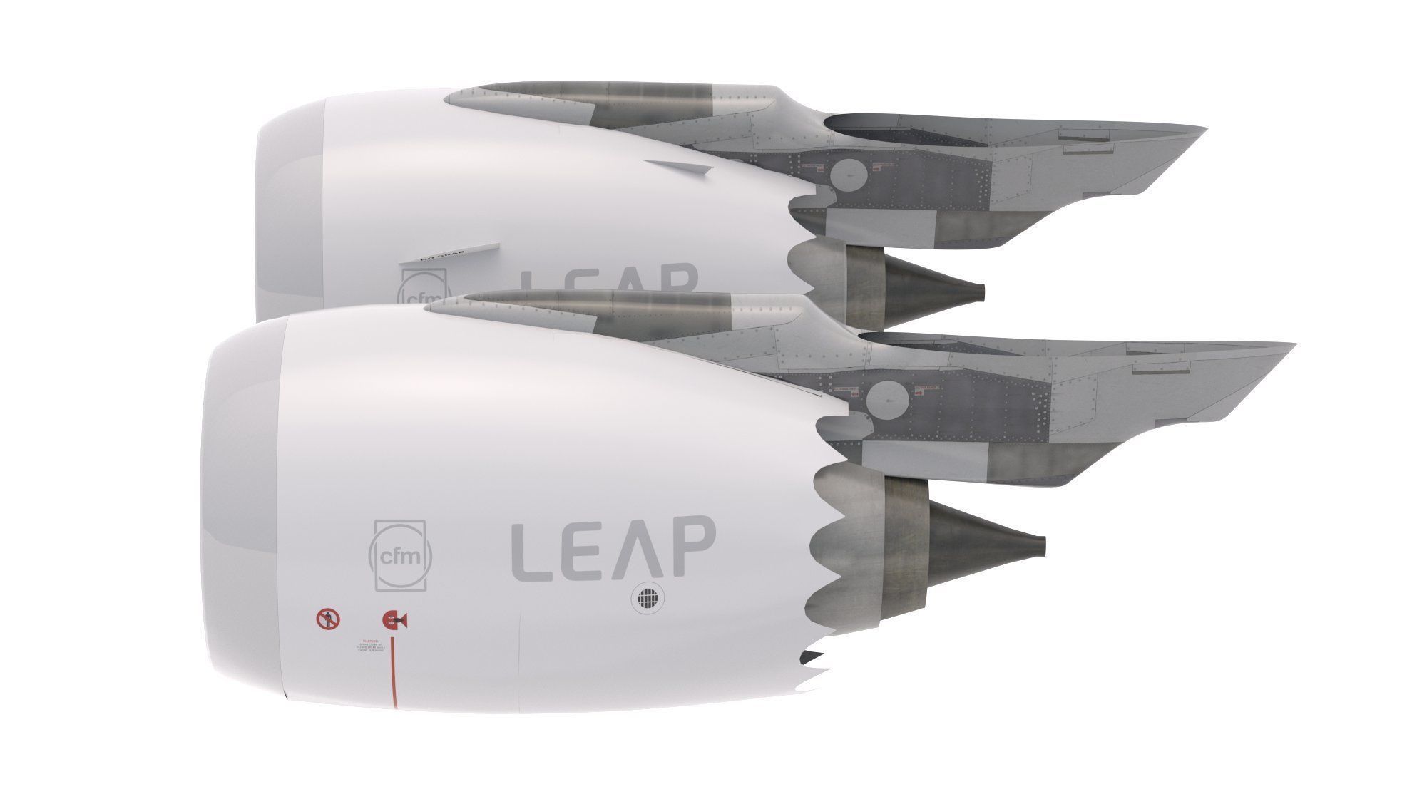 Jet Engine CFM LEAP 3D model_3