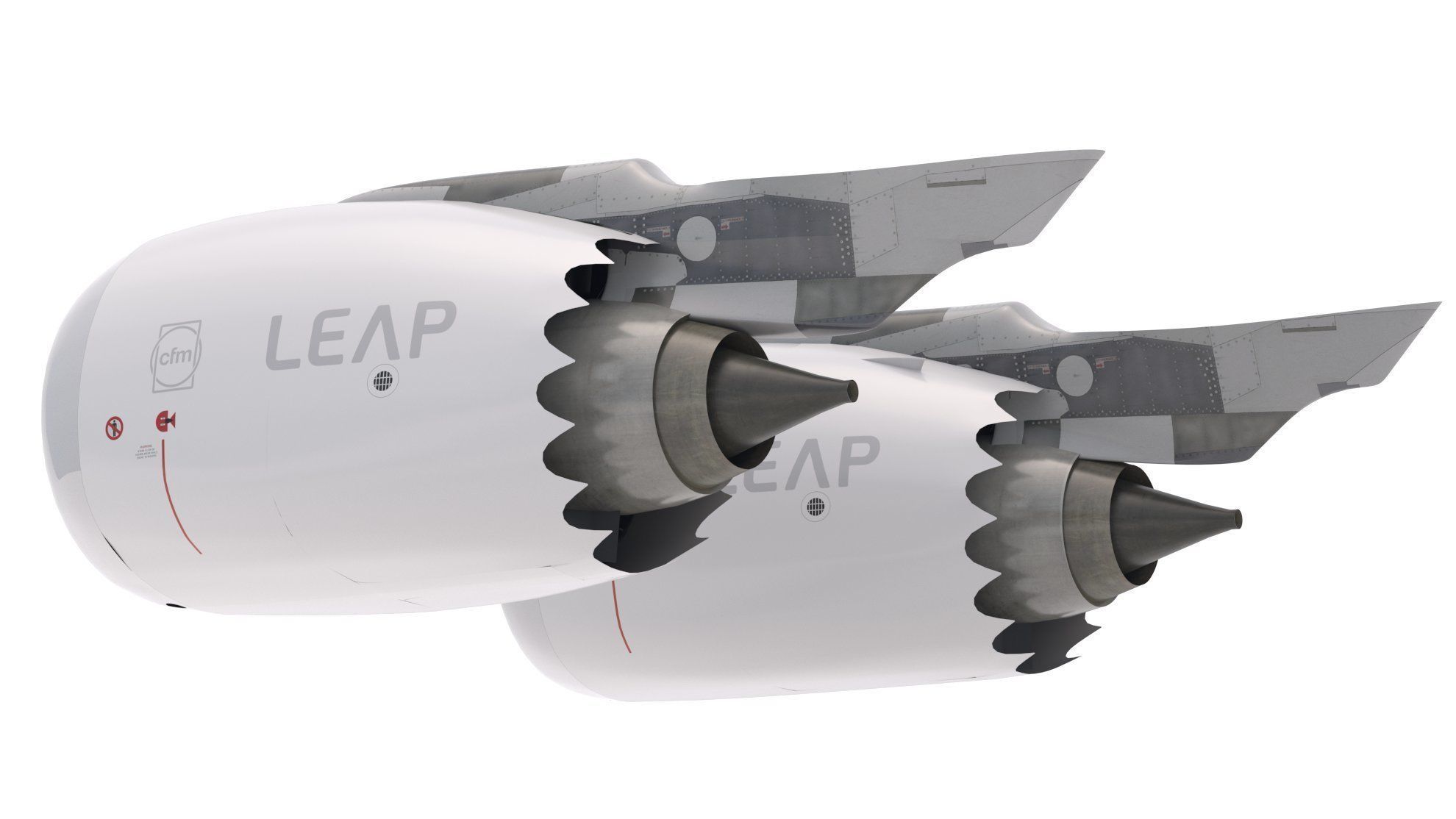 Jet Engine CFM LEAP 3D model_2