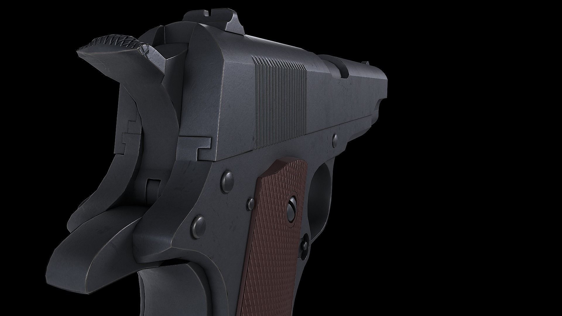 Colt 1911 Low-poly 3D model_4