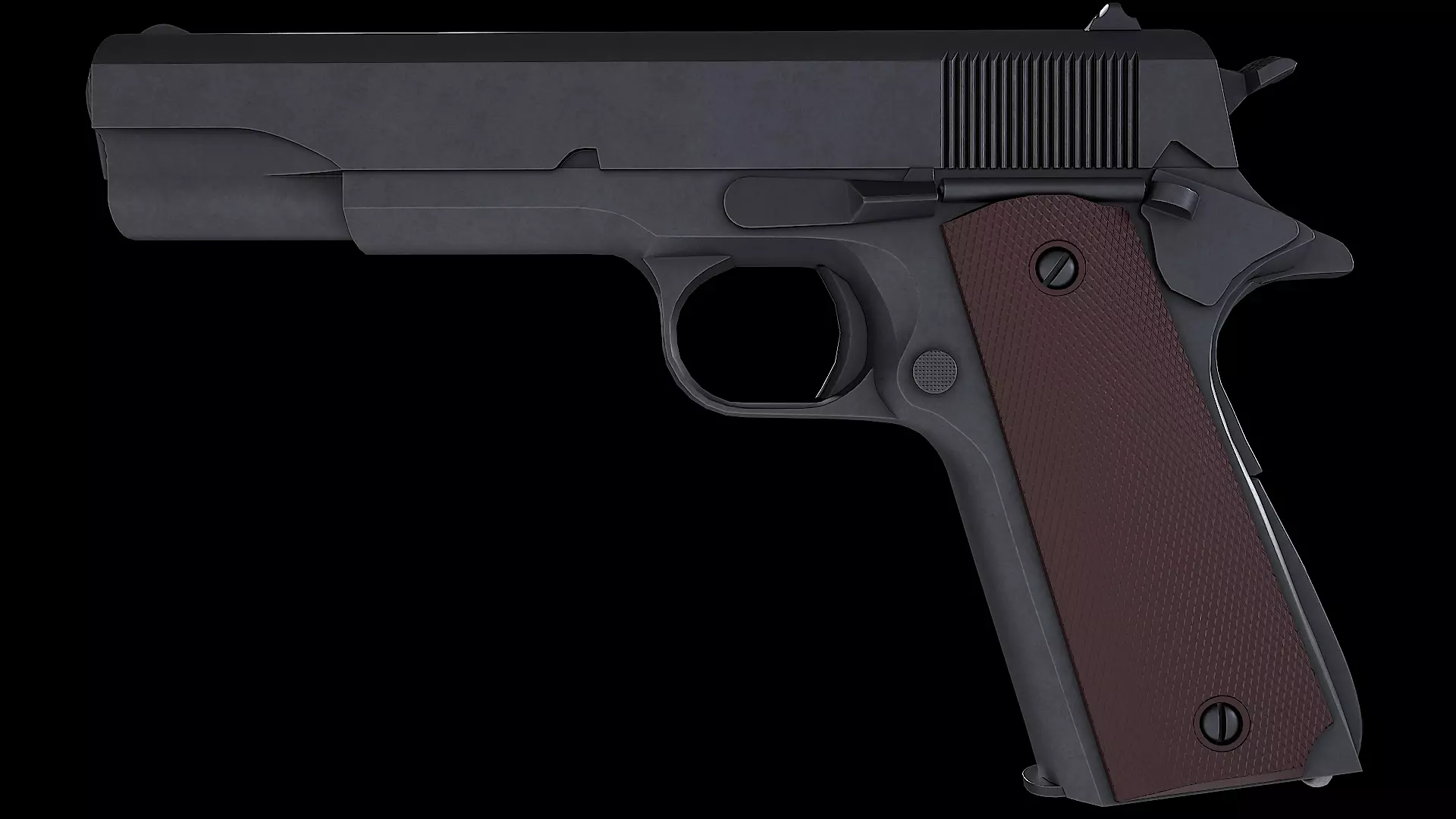 Colt 1911 Low-poly 3D model_0
