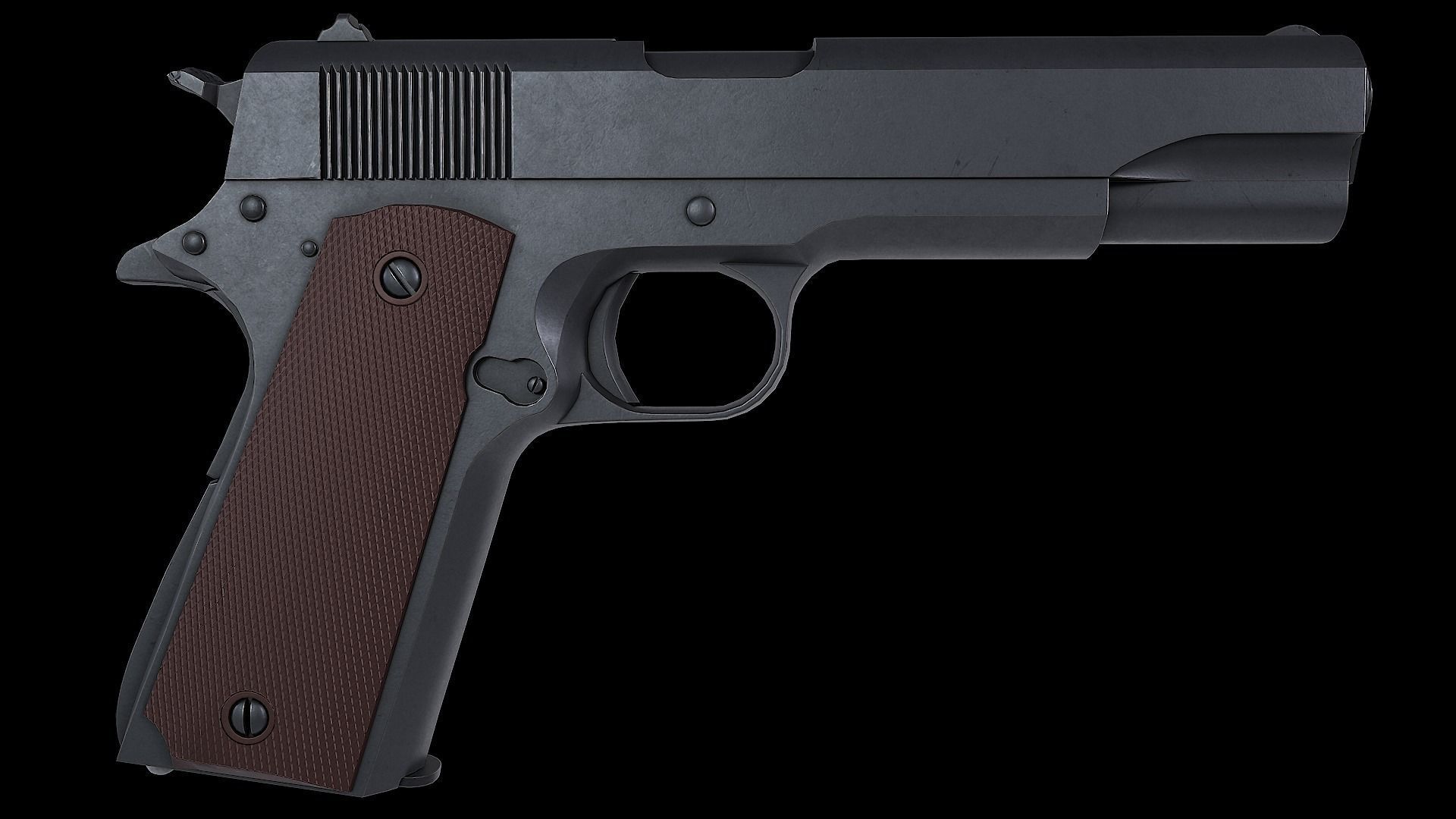 Colt 1911 Low-poly 3D model_2