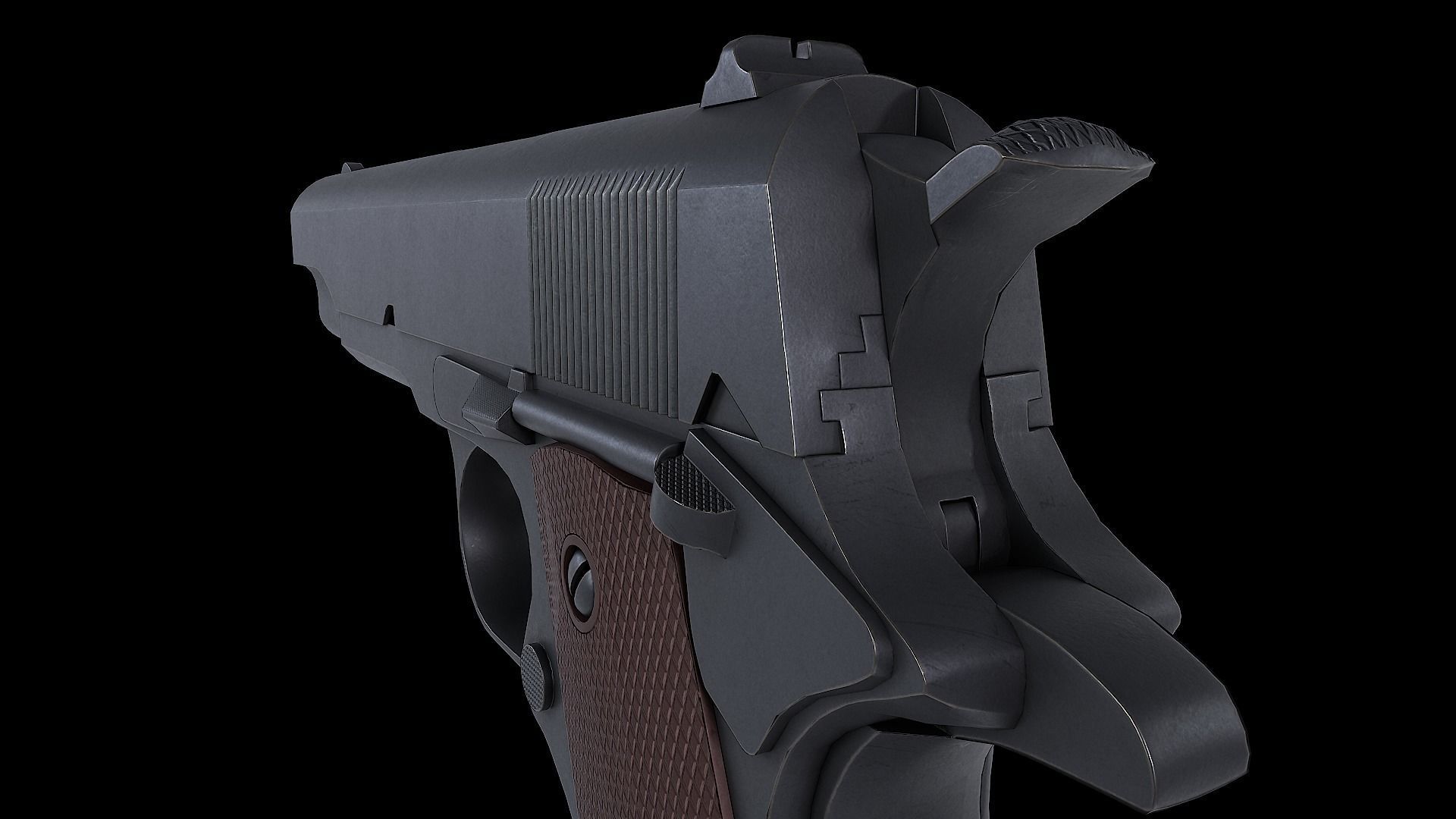 Colt 1911 Low-poly 3D model_3