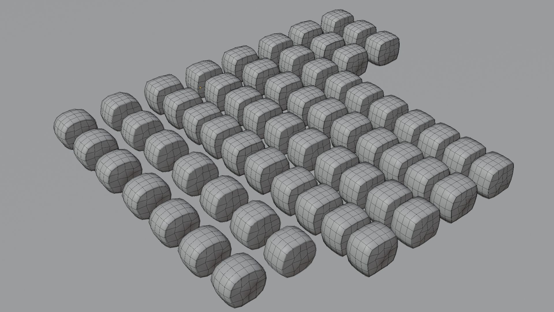 Sushi Maki Roll set fast food Low-poly 3D model_12