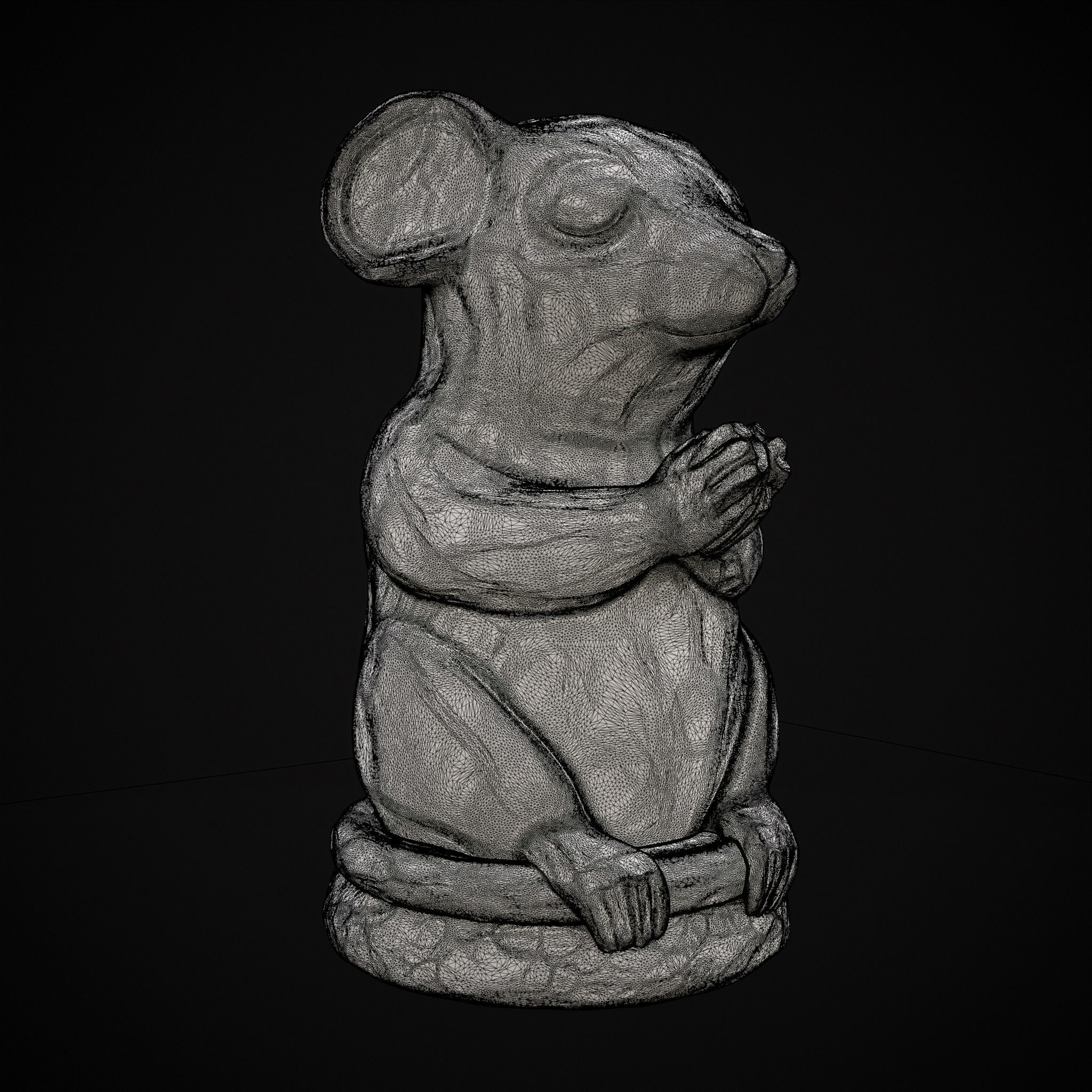 Praying Mouse 3D Print 3D print model_2