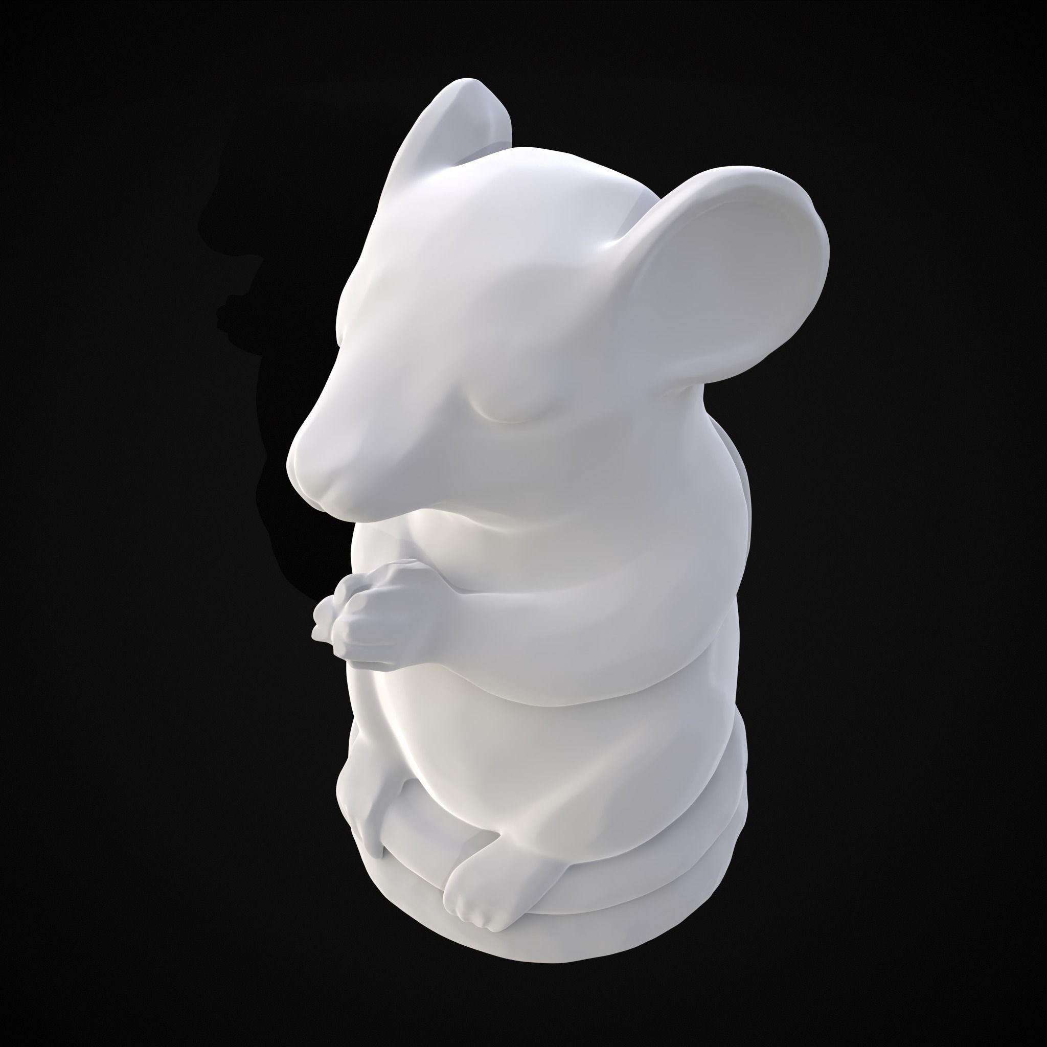 Praying Mouse 3D Print 3D print model_7