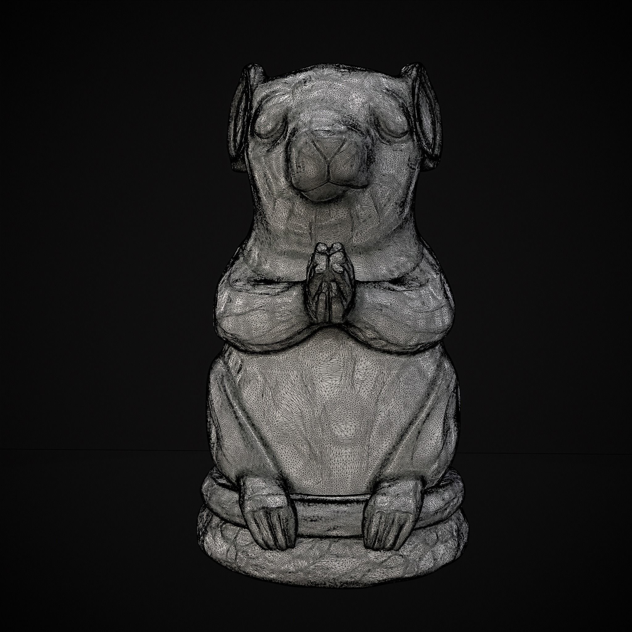 Praying Mouse 3D Print 3D print model_4
