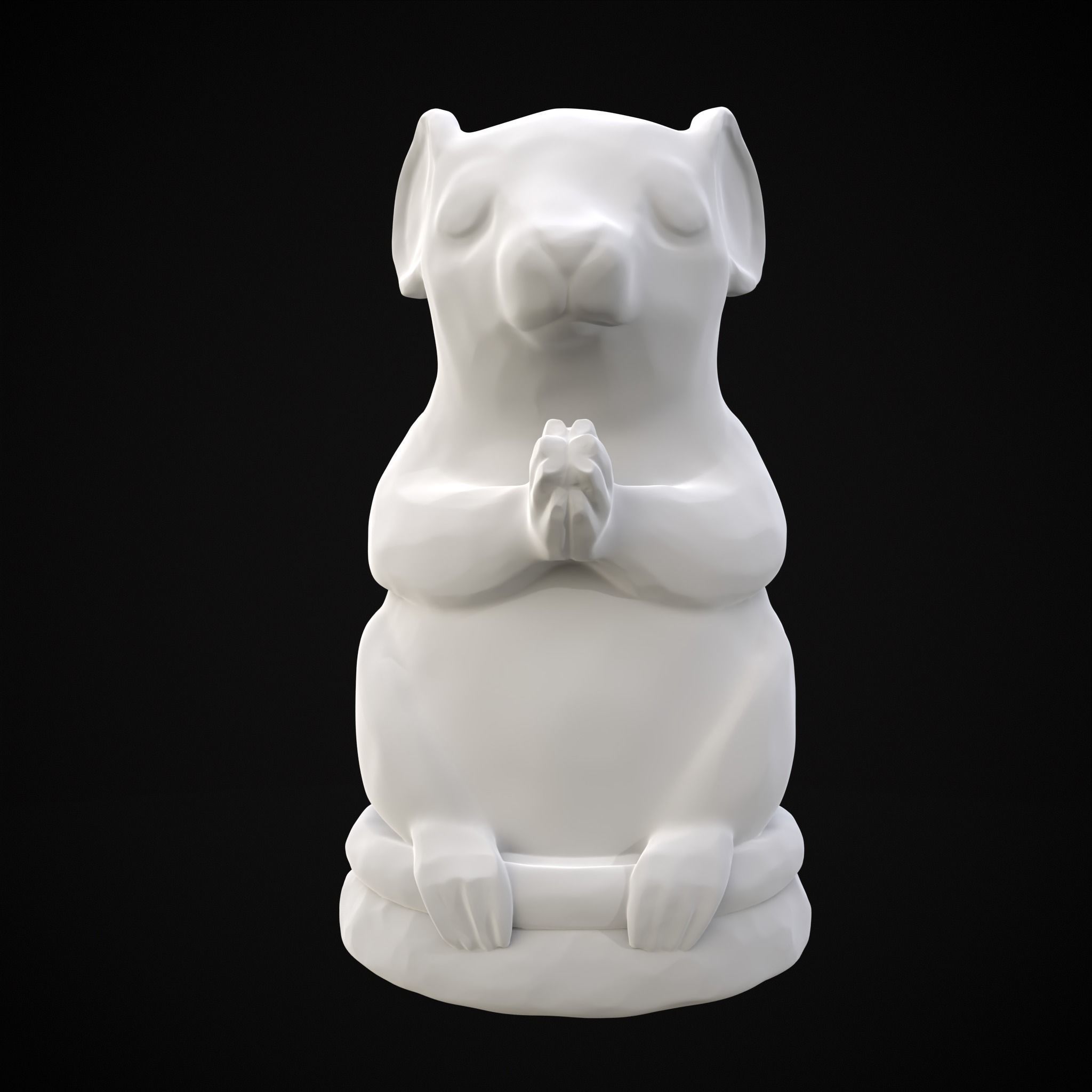 Praying Mouse 3D Print 3D print model_3