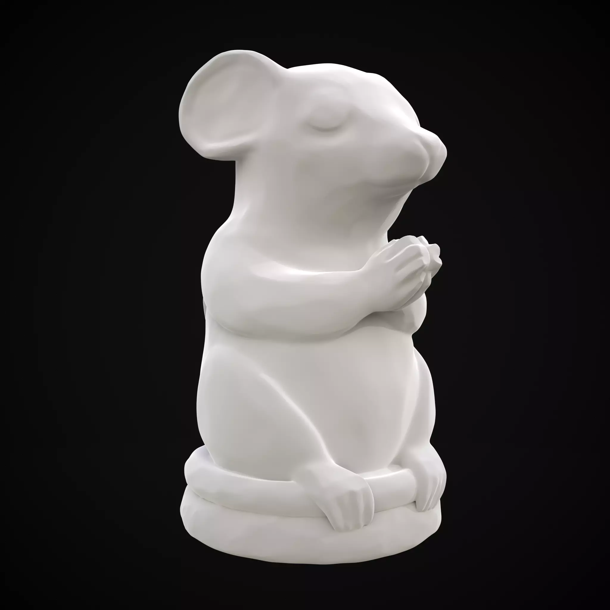 Praying Mouse 3D Print 3D print model_0
