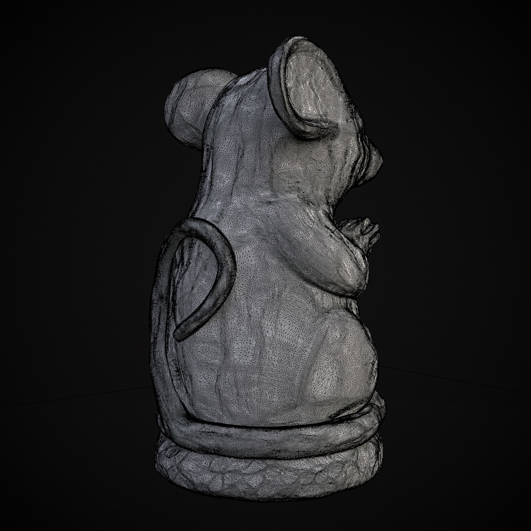 Praying Mouse 3D Print 3D print model_6